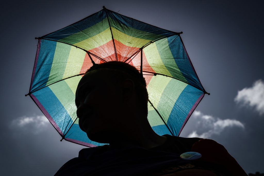 LGBTQ+ people taking part in a demonstration in Durban. 