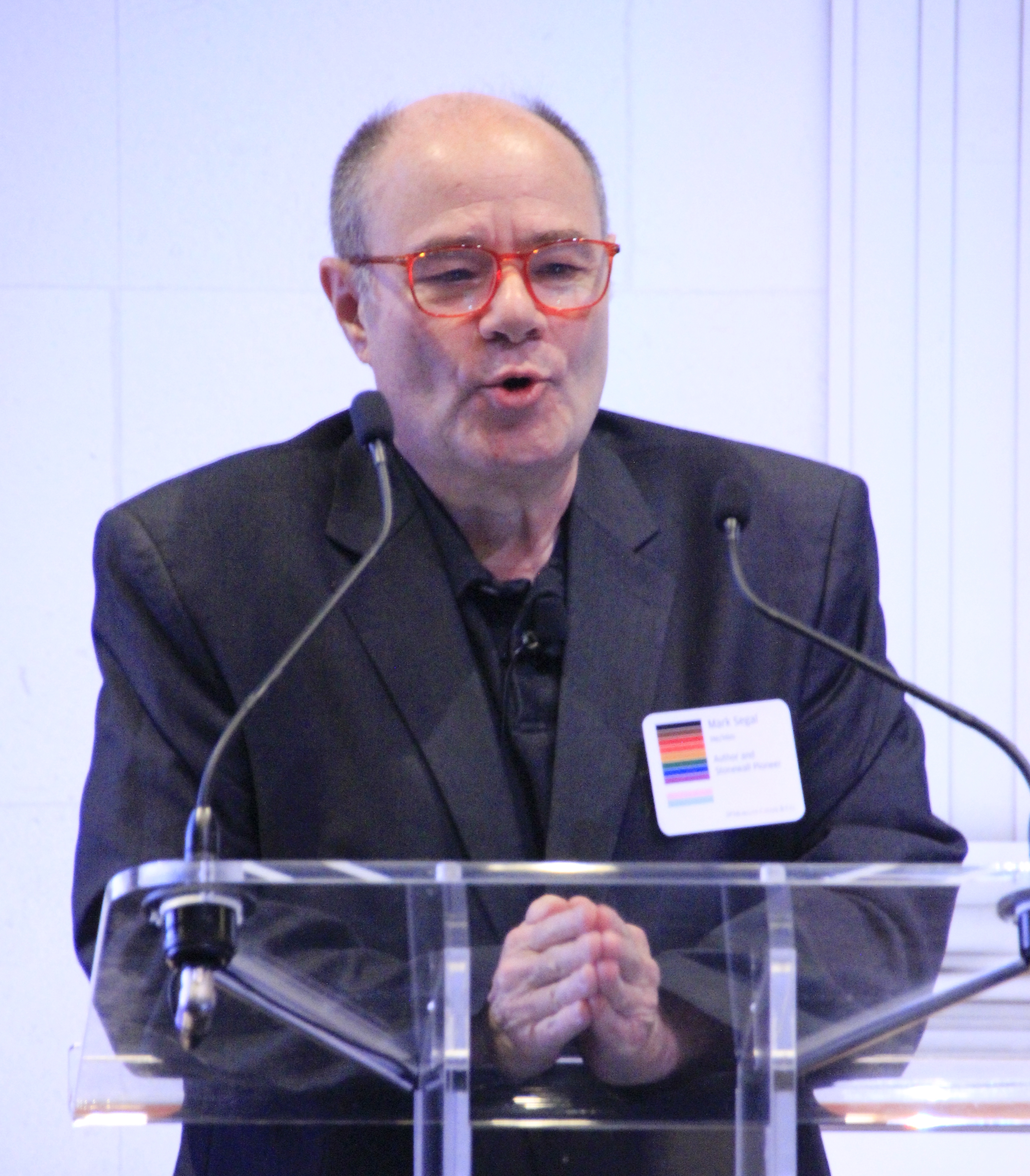 Stonewall Riots veteran Mark Segal speaks at an LGBTQ+ history panel by JPMorgan and Chase