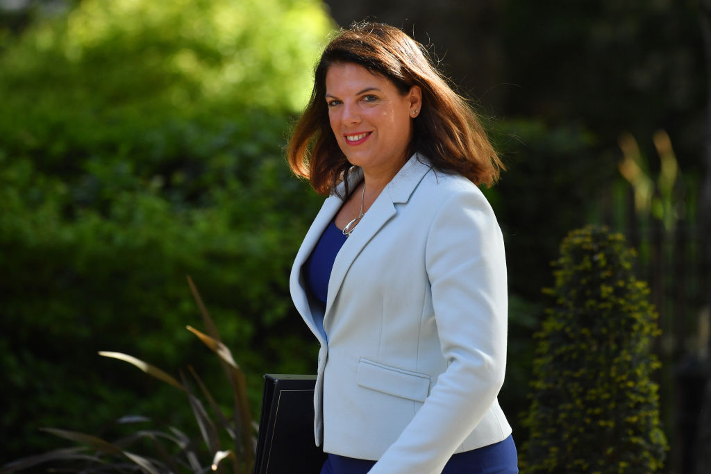 Conservative MP Caroline Nokes arrives for the weekly Cabinet meeting at Downing Street. 