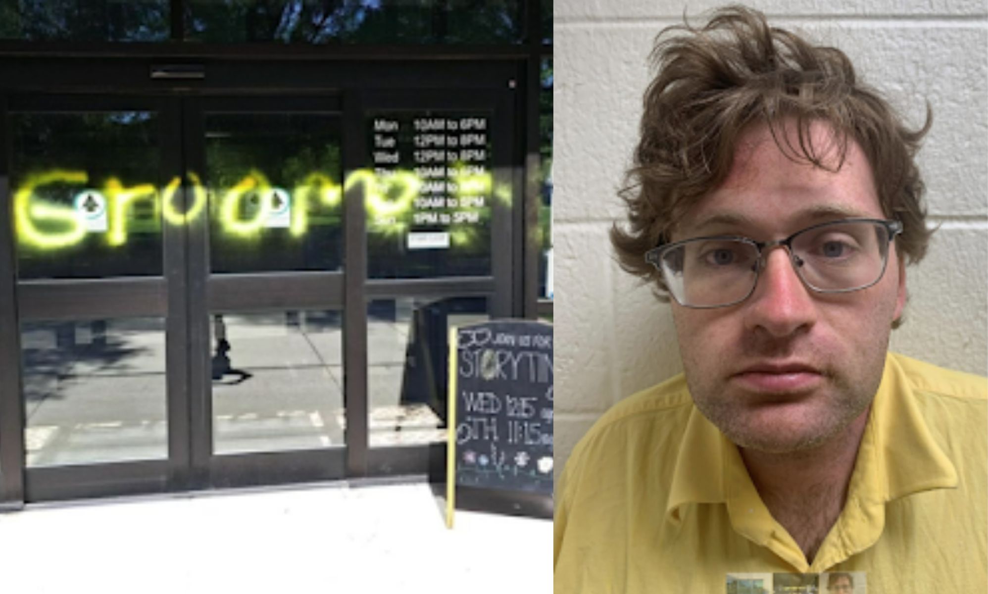 Man who vandalised library with 'groomer' slurs arrested on child porn charges