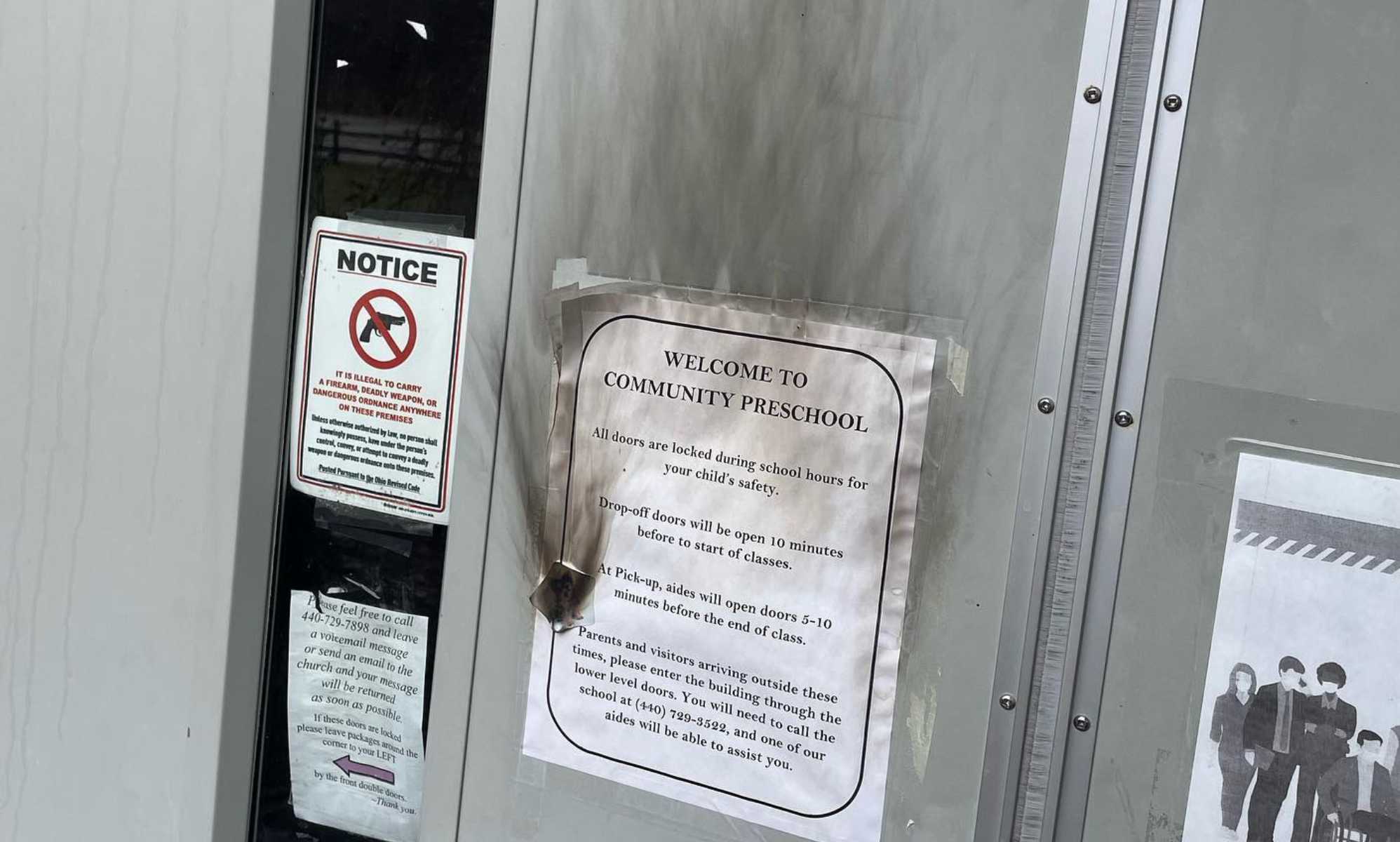 Community Church of Chesterland Molotov cocktail damage