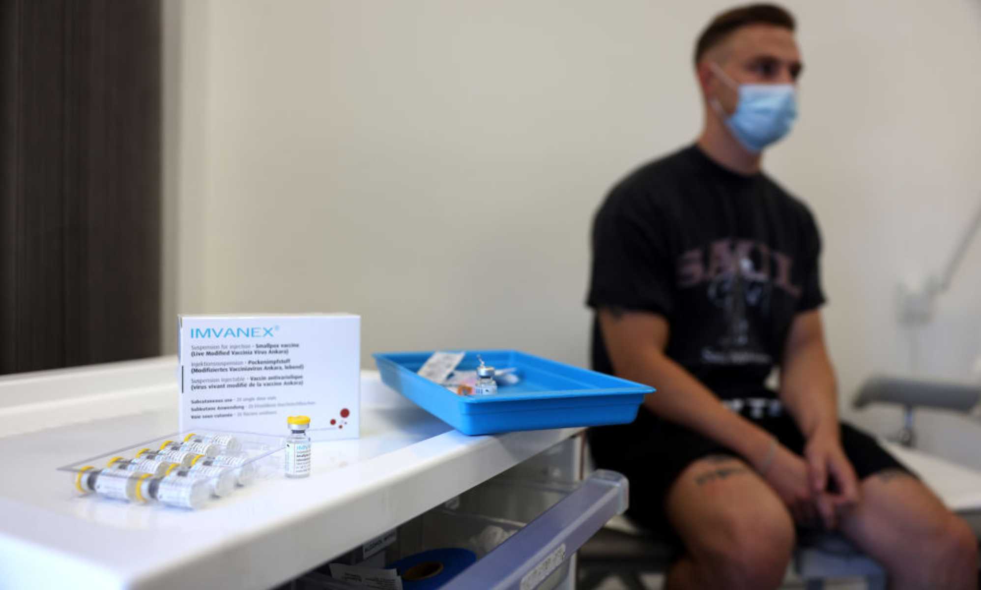 A man receives a vaccination dose against mpox in London.