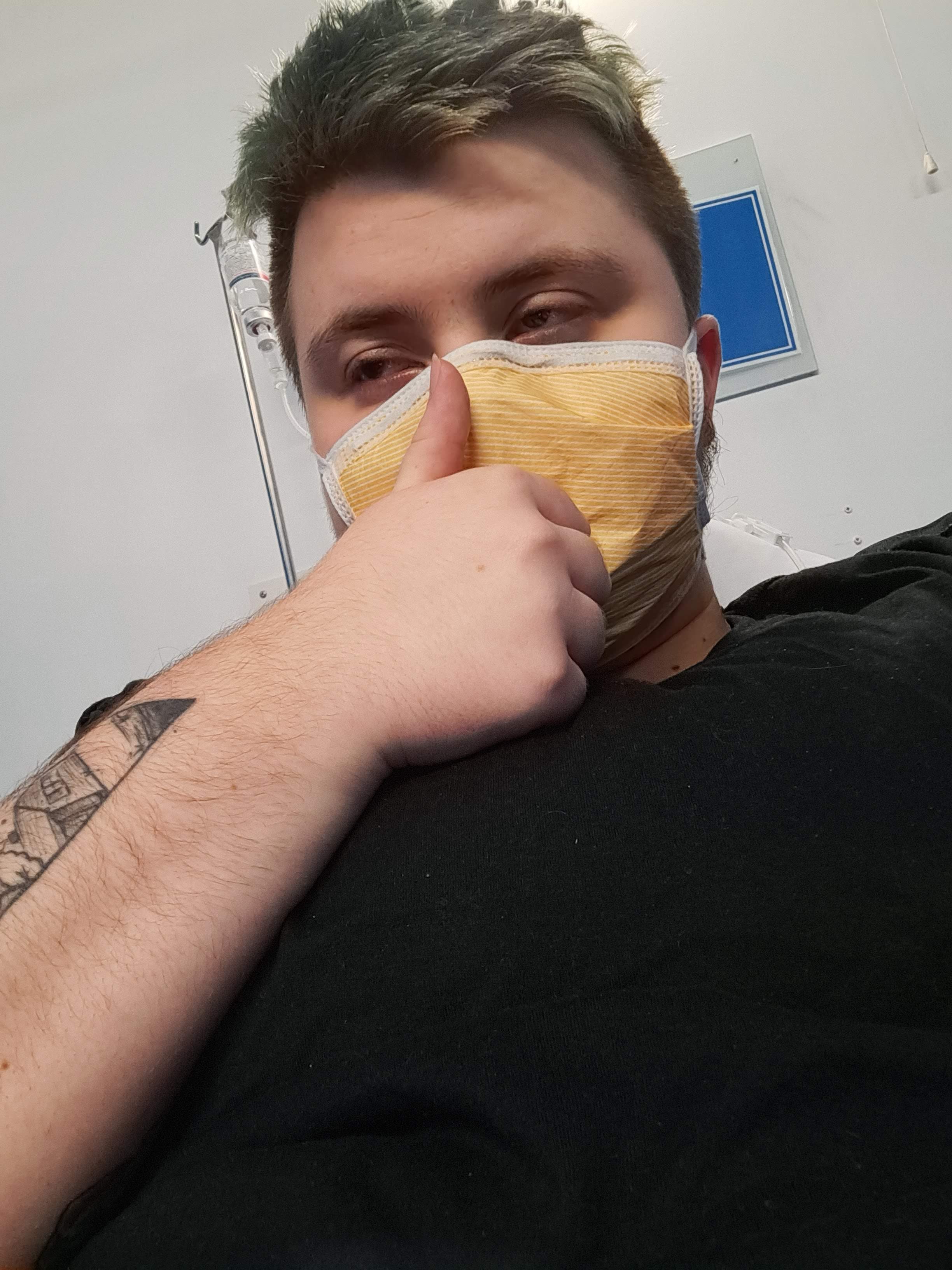 Faolan Hook pictured in hospital. 