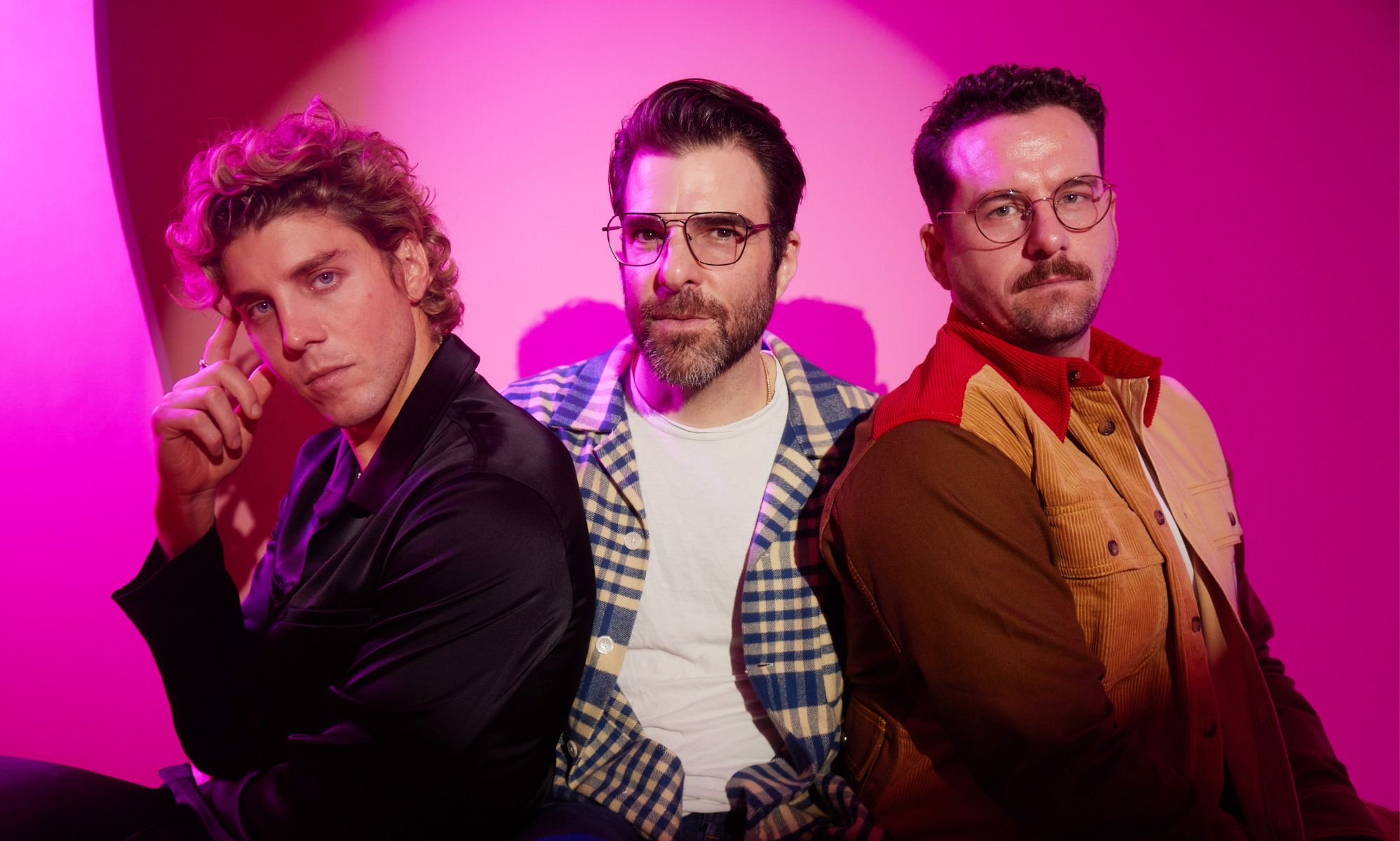 Lukas Gage, Zachary Quinto and Rightor Doyle at SXSW film festival.