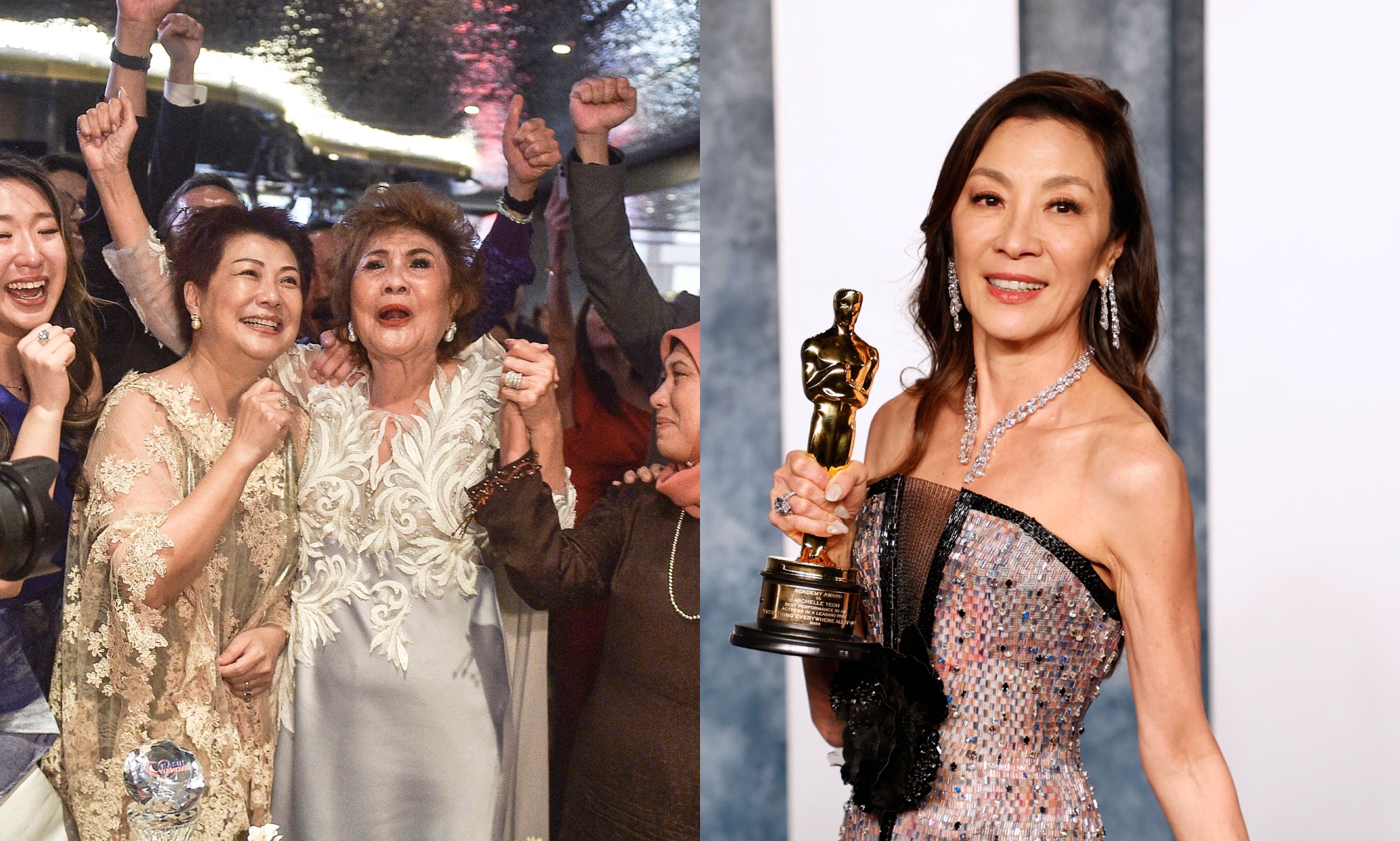 Michelle Yeoh's family tearfully reacting to her historic Oscars win is best thing you'll see today