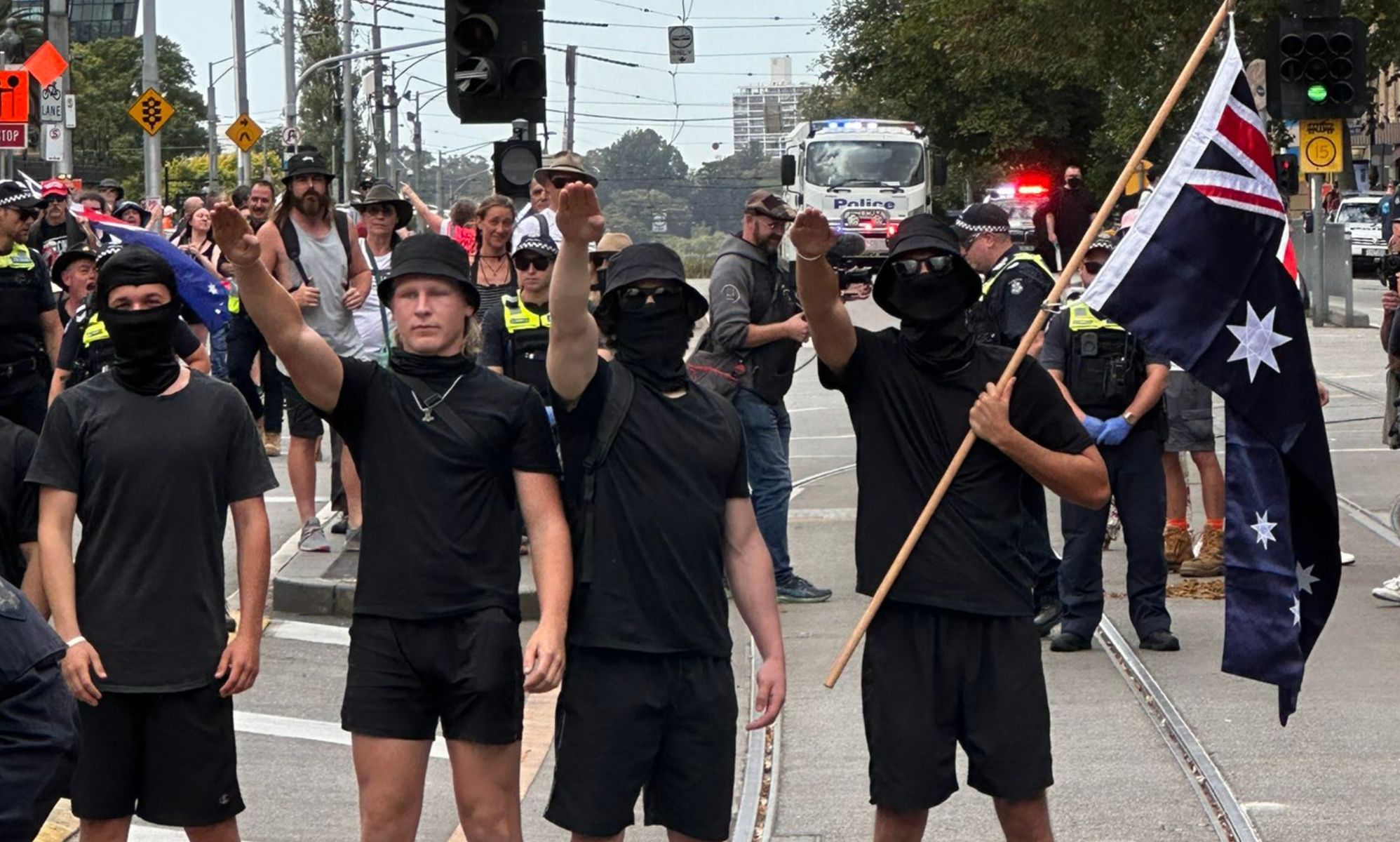 Nazi salute to be banned in Victoria, Australia after ‘disgusting’ gesture seen at anti-trans rally