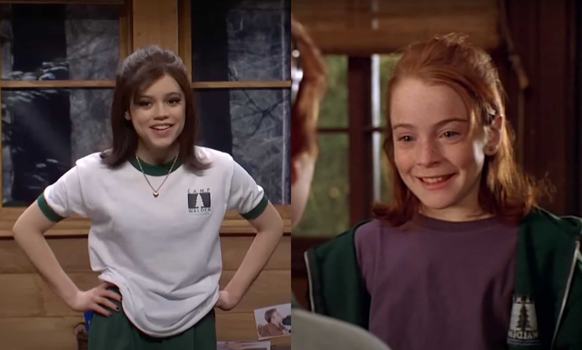 Jenna Ortega remade an iconic Parent Trap scene on SNL and Lindsay Lohan has thoughts
