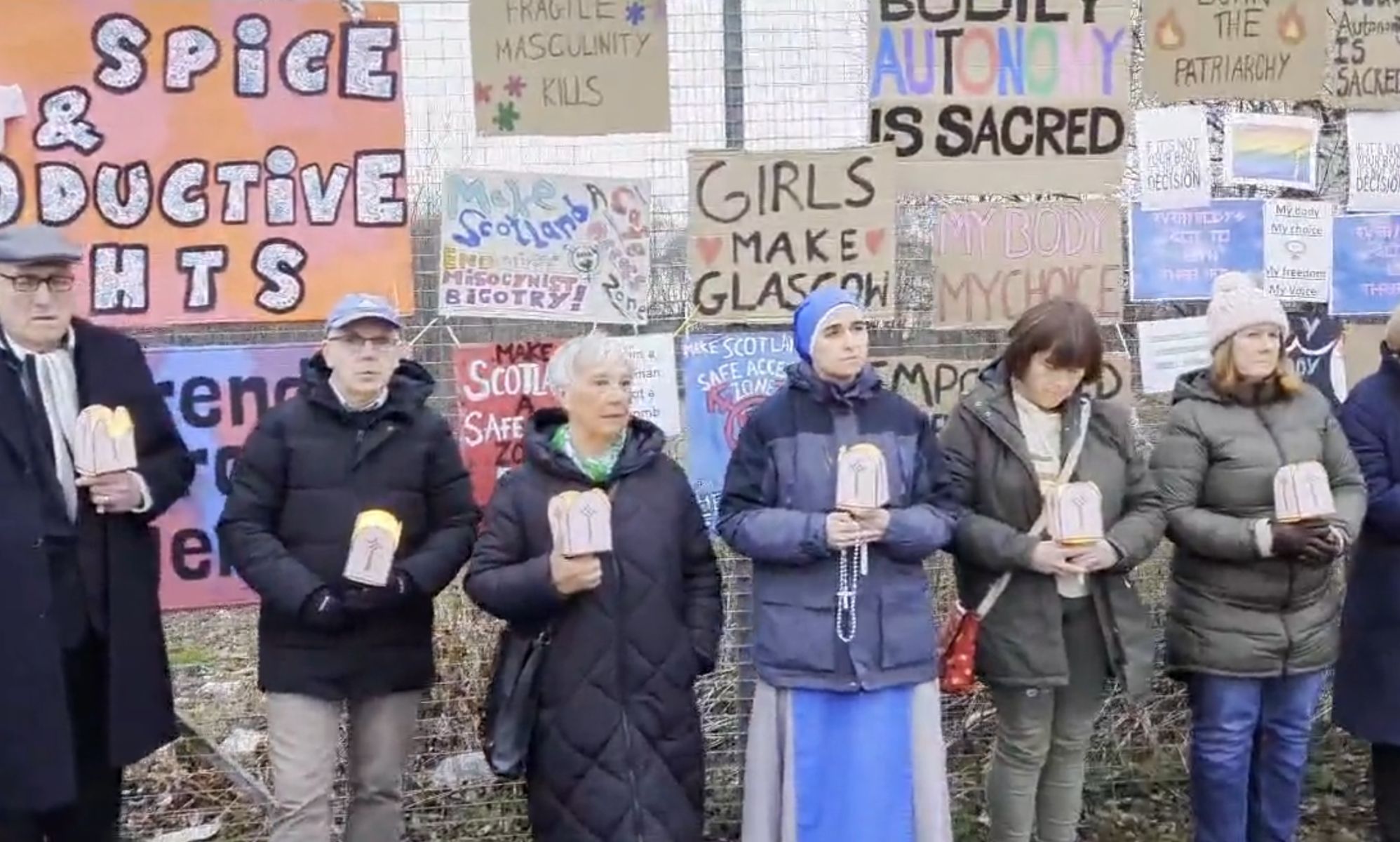 Christian anti-abortion protesters swarm hospital amid calls for buffer zones