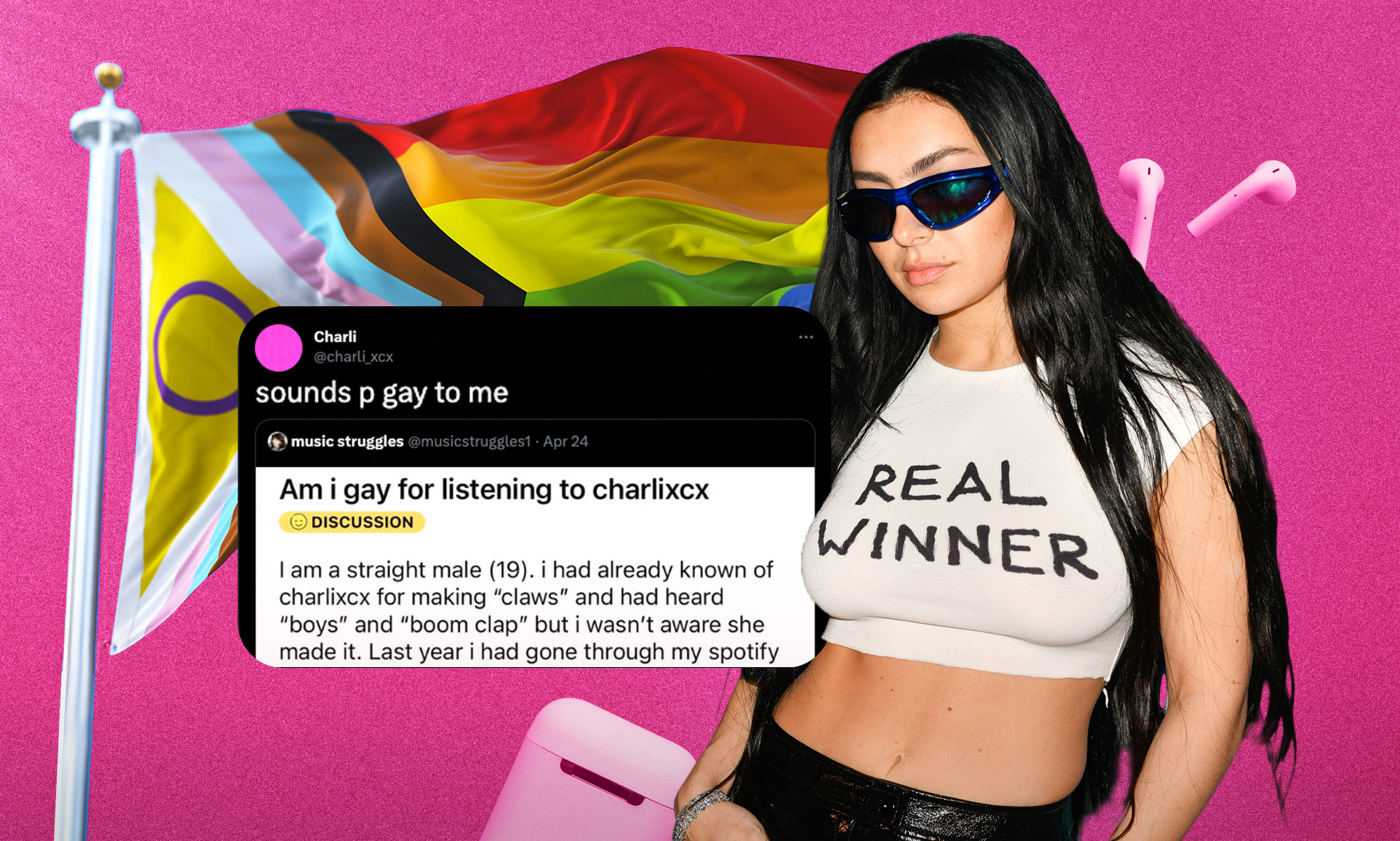 Charli XCX addresses straight guy who thinks he's gay for listening to Charli XCX