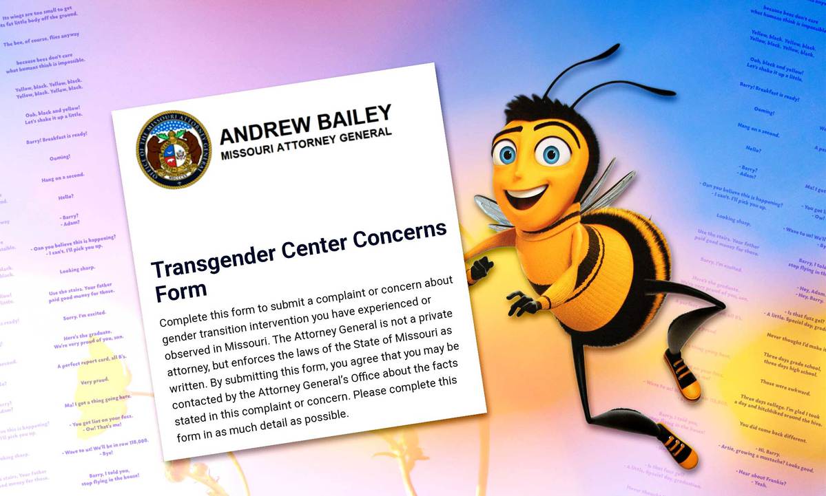 Missouri 'trans report' website crashes after being spammed with entire Bee Movie script