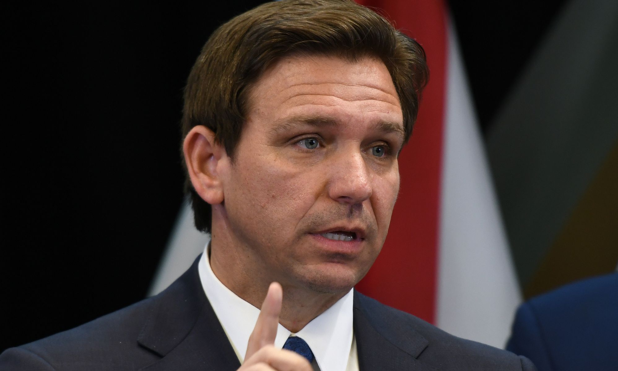 Ron DeSantis during a press conference.