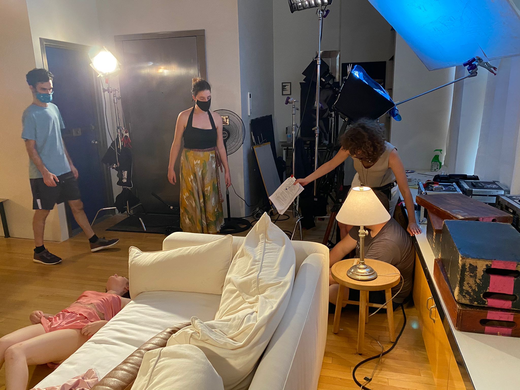 Acacia DëQueer working on a scene in Perfectly Good Moment.