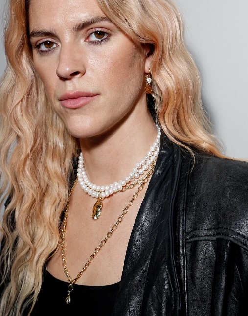 Gender neutral jewellery including neckalces and earrings.