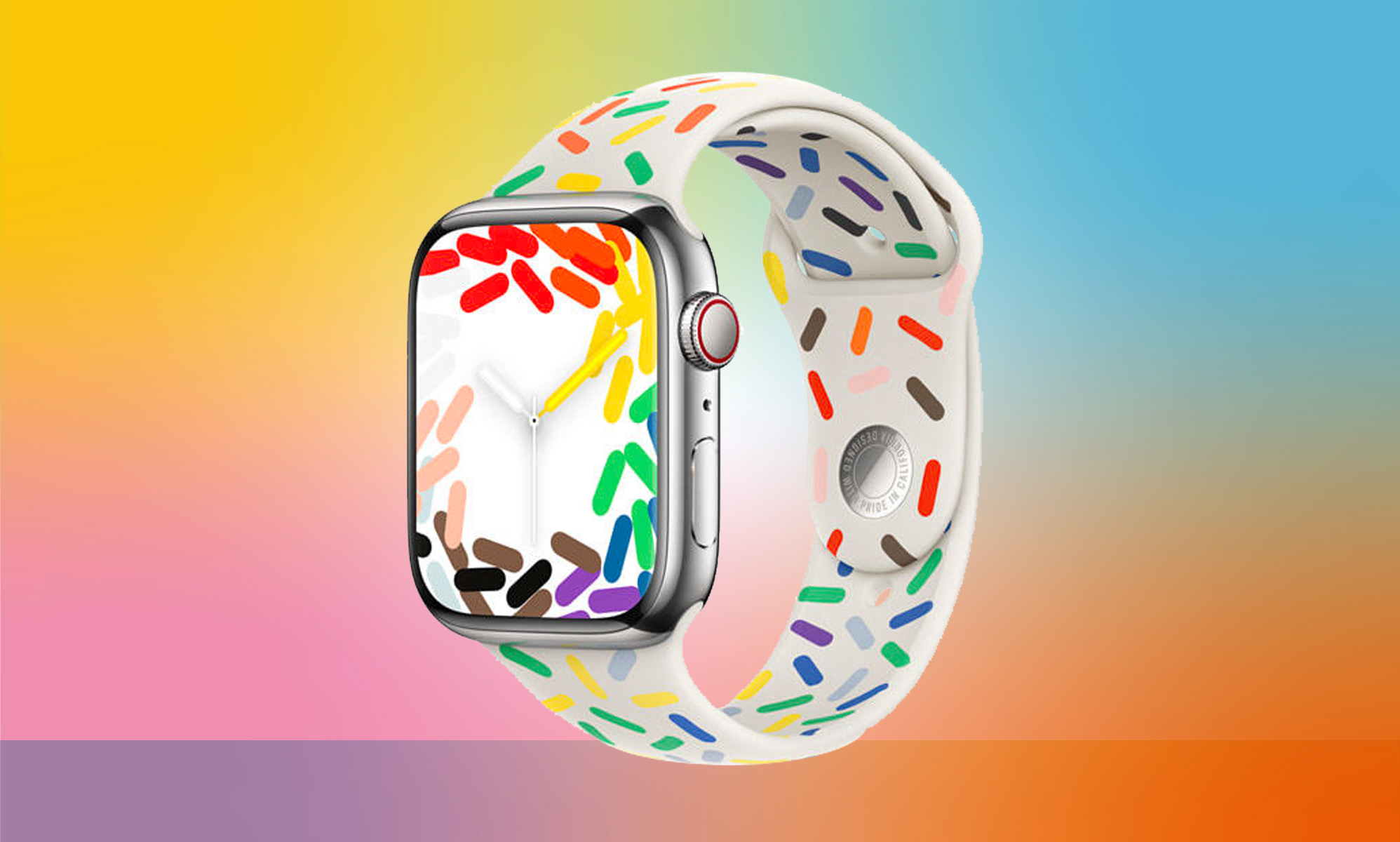 Apple has unveiled its watch face and band to mark Pride Month 2023.