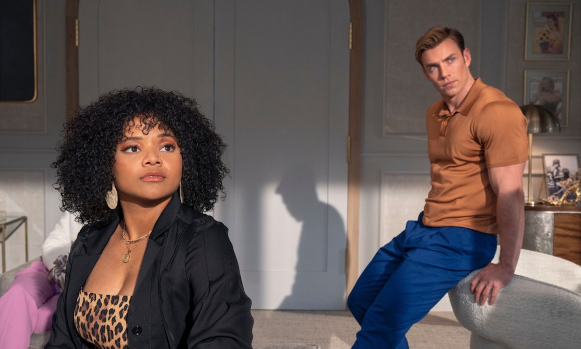 Jade Payton as Venetia, Zane Phillips as Chad in Netflix