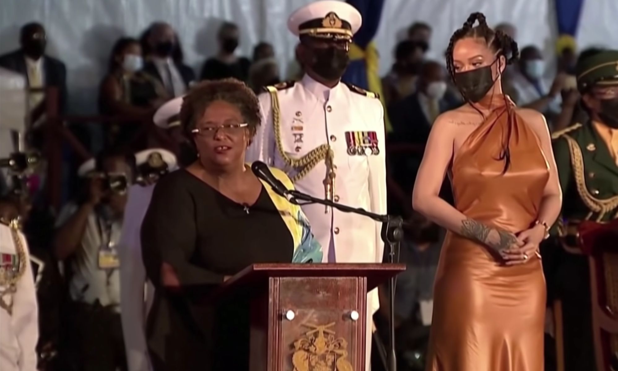 Prime minister Mia Mottley addressed the nation as Barbados declared itself a republic, breaking ties with the UK