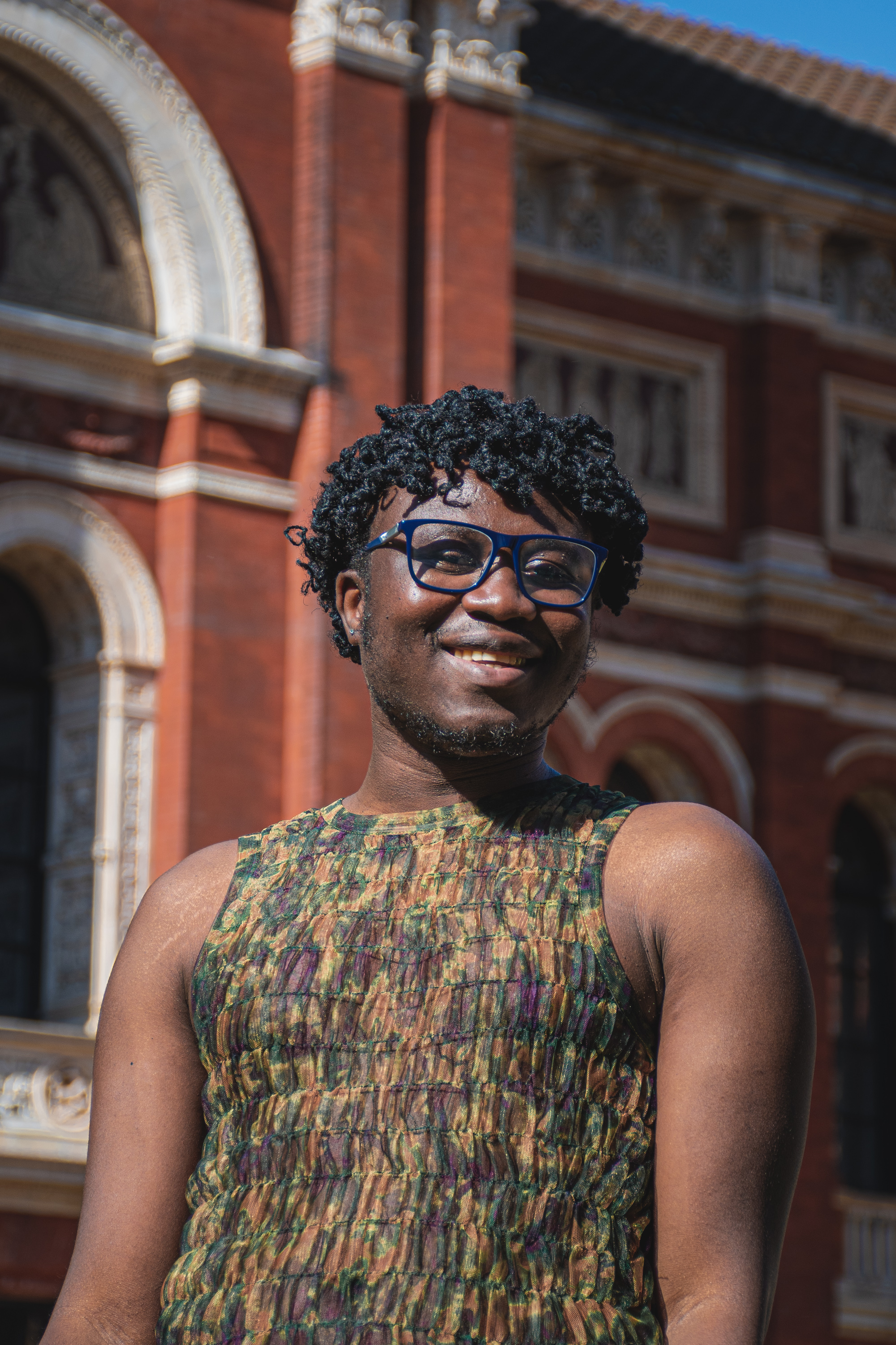 Teslim pictured outdoors.