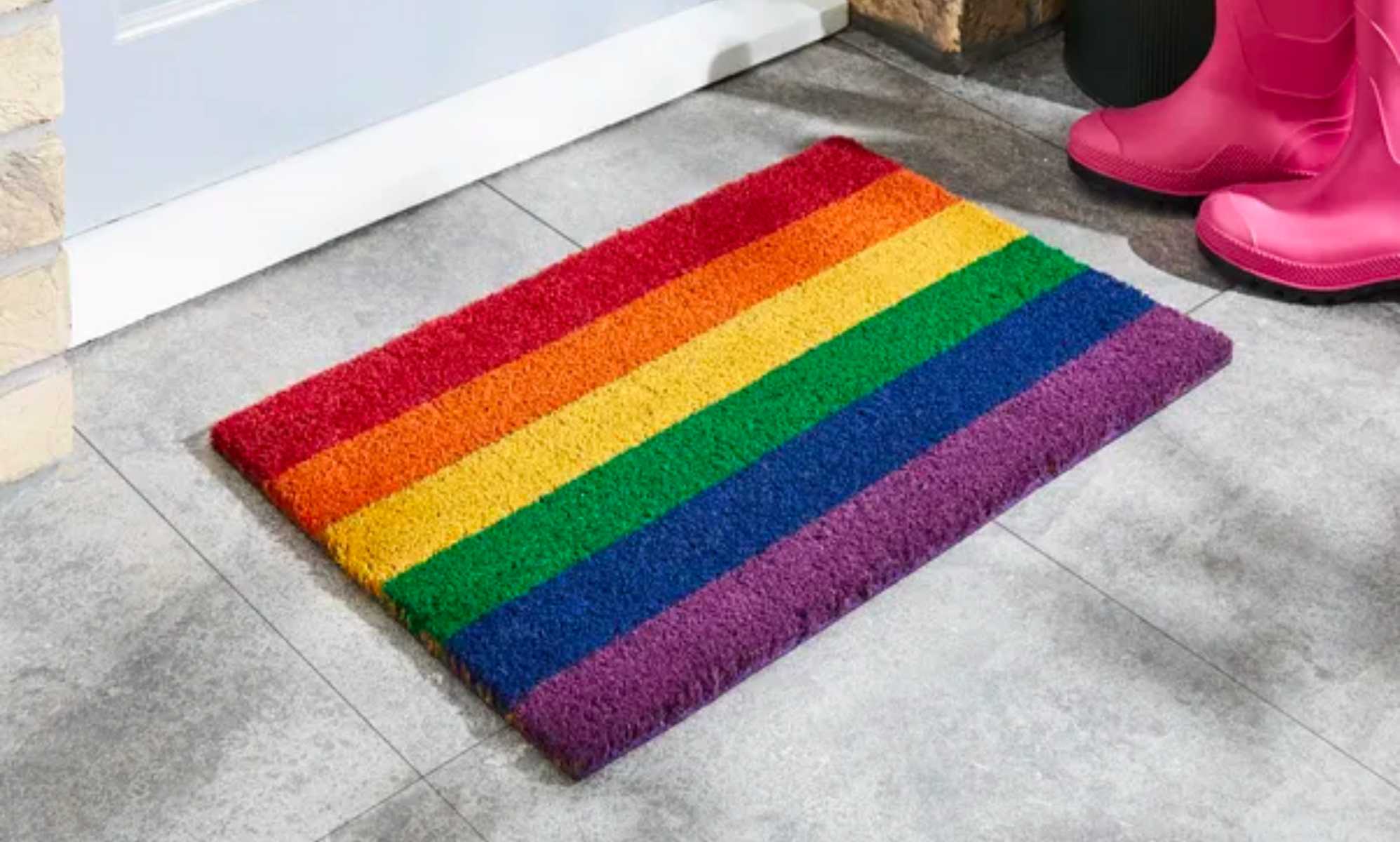 Lesbian couple's rainbow doormat sprayed black in anti-LGBTQ+ attack – and neighbours responded in the best way