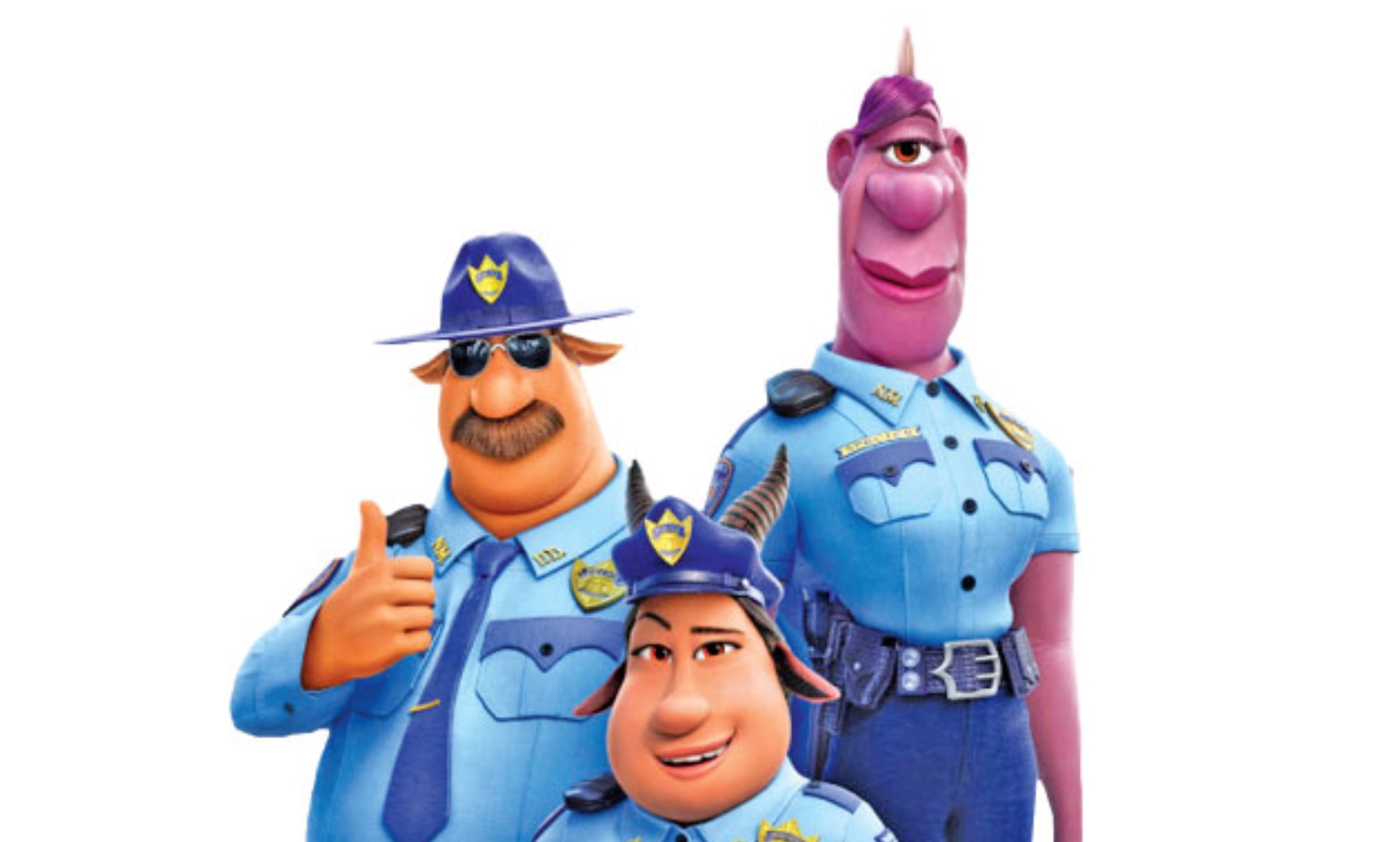 Officer Specter (R) mentions a girlfriend. 