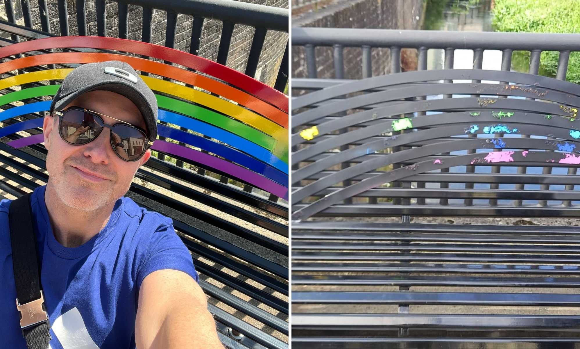 Rainbow Pride bench destroyed by vandals in 'homophobic attack', says H from Steps