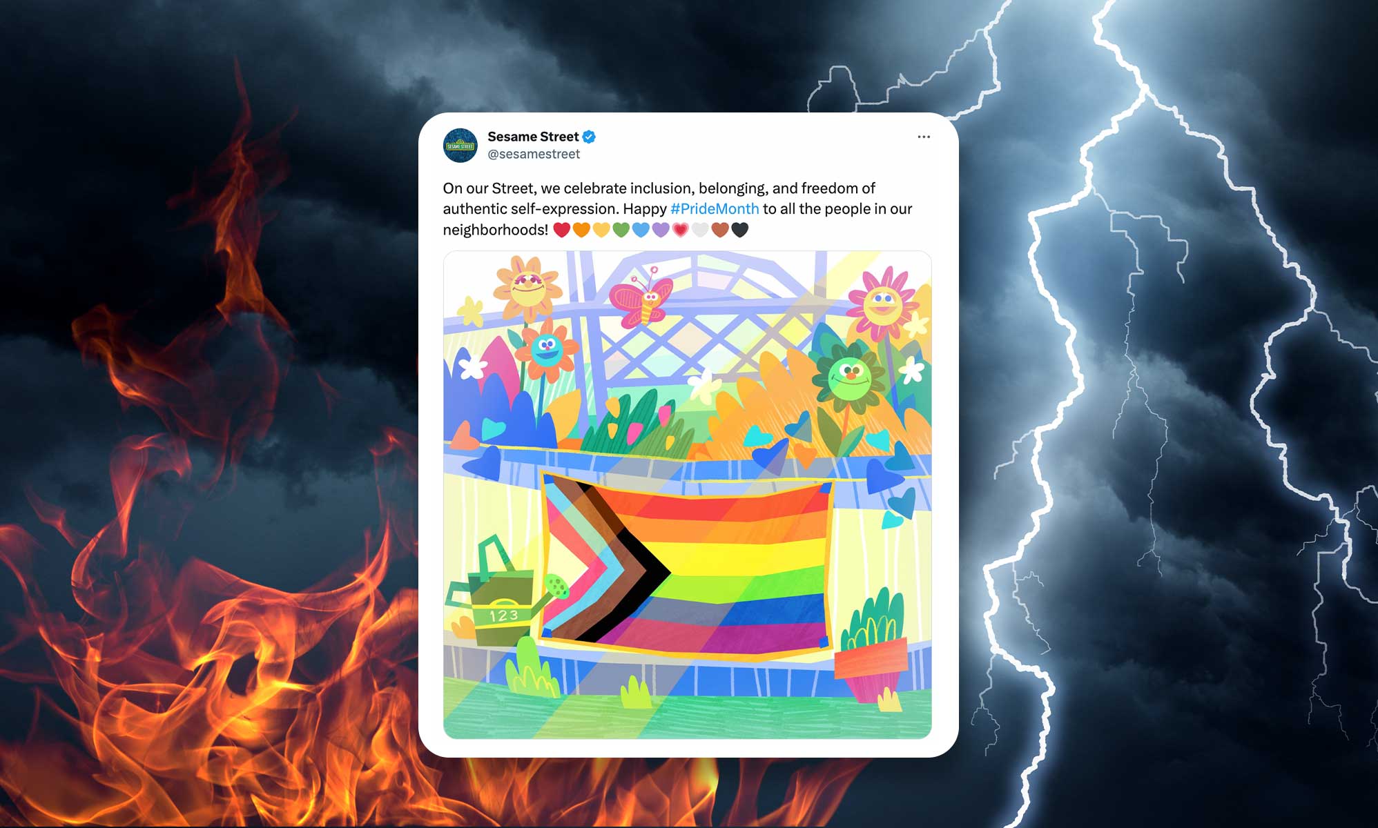 Sesame Street tweeted support for Pride Month. Take a wild guess how bigots responded