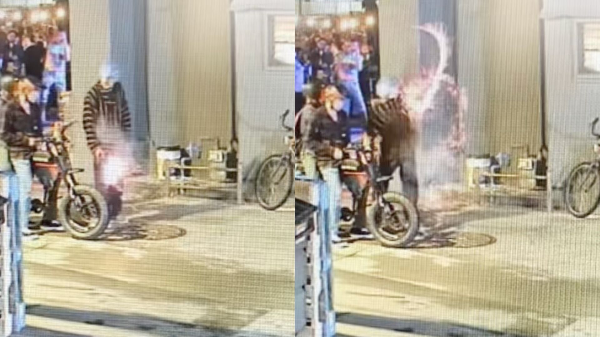 Hooded man throws lit firework into California Pride celebration in 'possible hate crime'