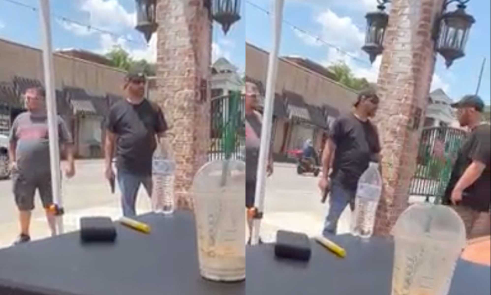 Alleged Ku Klux Klan member pulls gun on LGBTQ+ protester in chilling video