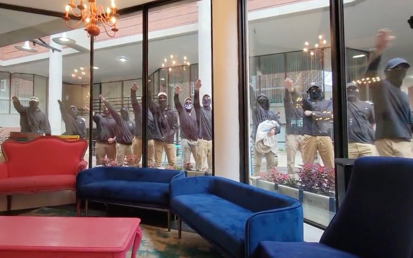 White supremacists terrorise drag queen story event with Nazi salutes: 'A hate-filled disruption'