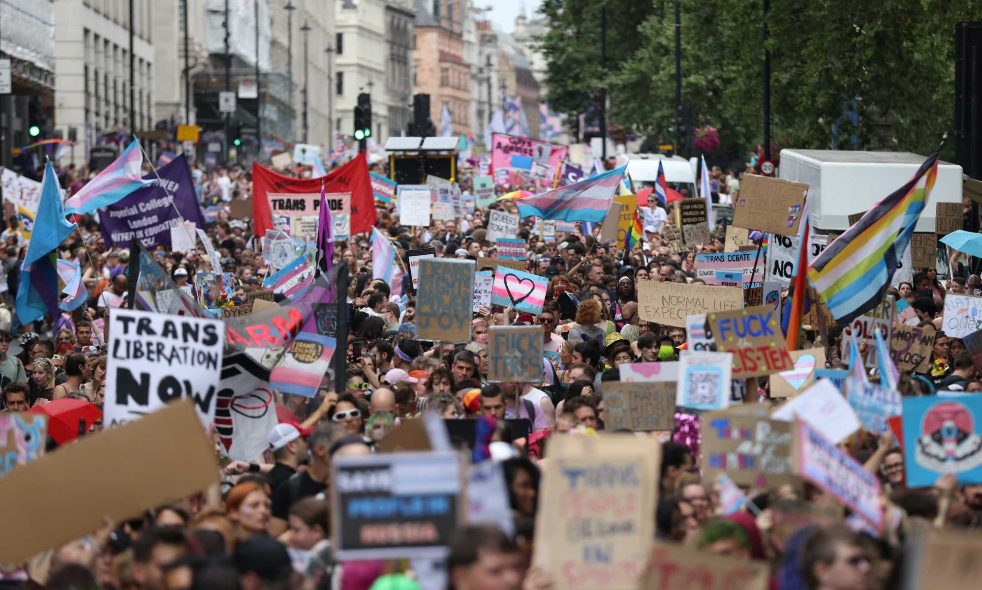 Thousands march for trans freedom and equality at London’s Trans+ Pride