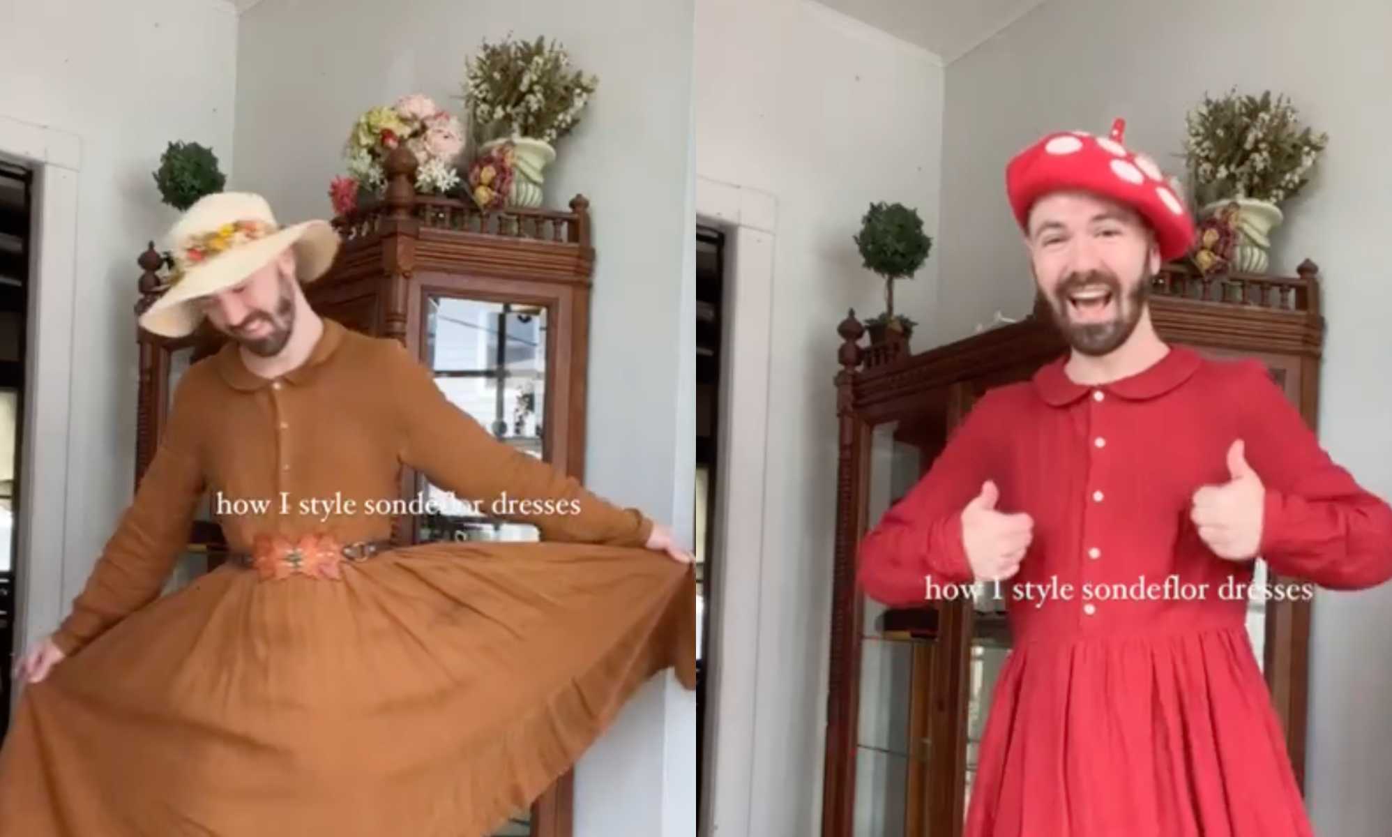 Right-wingers launch attack on clothes store over Instagram post with a bearded TikToker in a dress