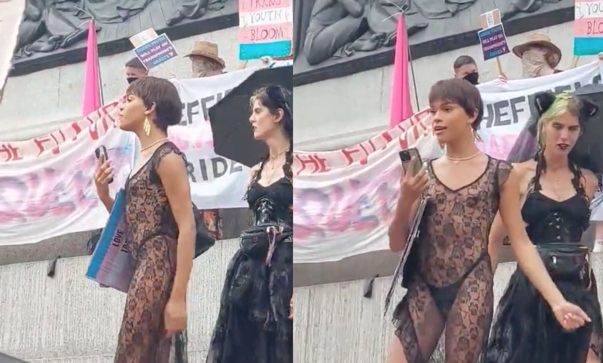Yasmin Finney radiates pure trans joy as she leads London Trans+ Pride crowd in defiant chants