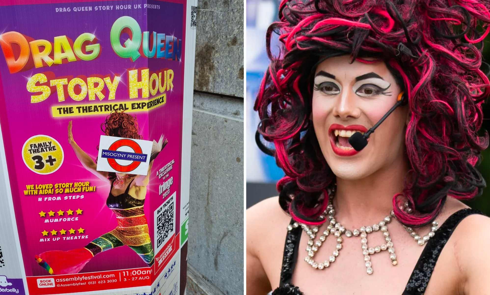 Aida H Dee 'not going anywhere' after anti-drag bigots deface Edinburgh Fringe posters