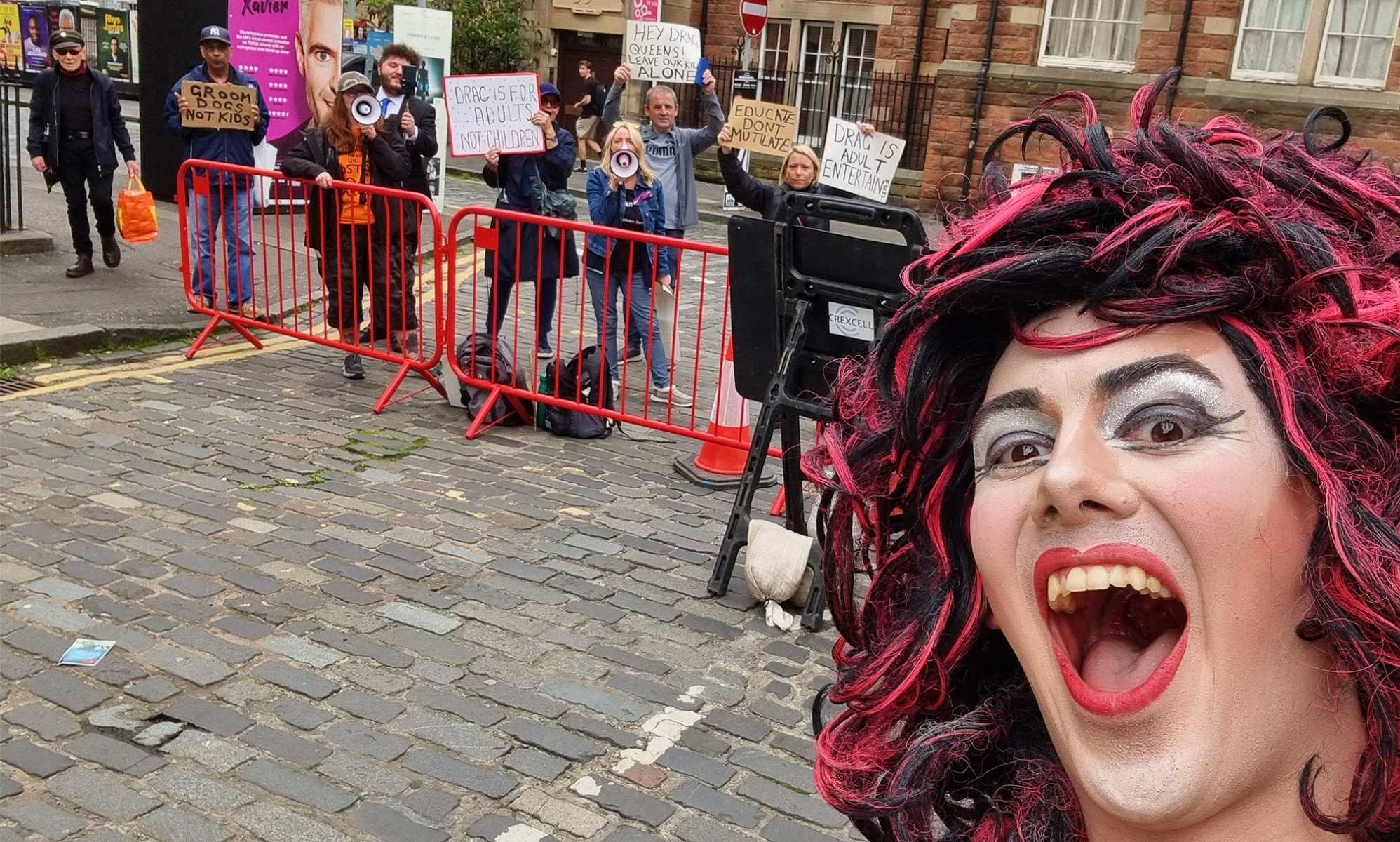 Anti-drag bigots promised 300 protestors at Edinburgh Fringe - only eight turned up 