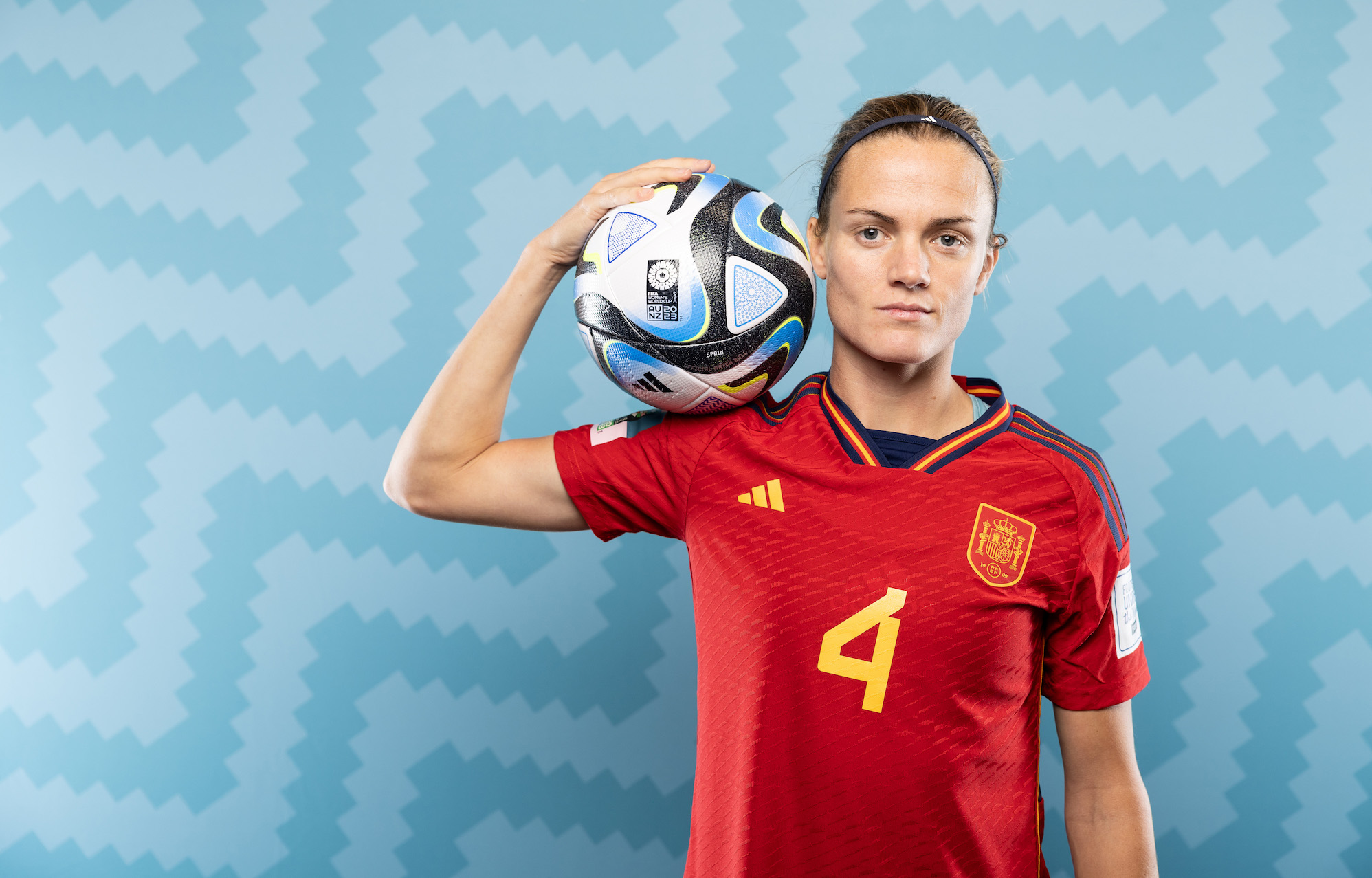 Spain LGBTQ footballer Irene Paredes poses during the official FIFA Women