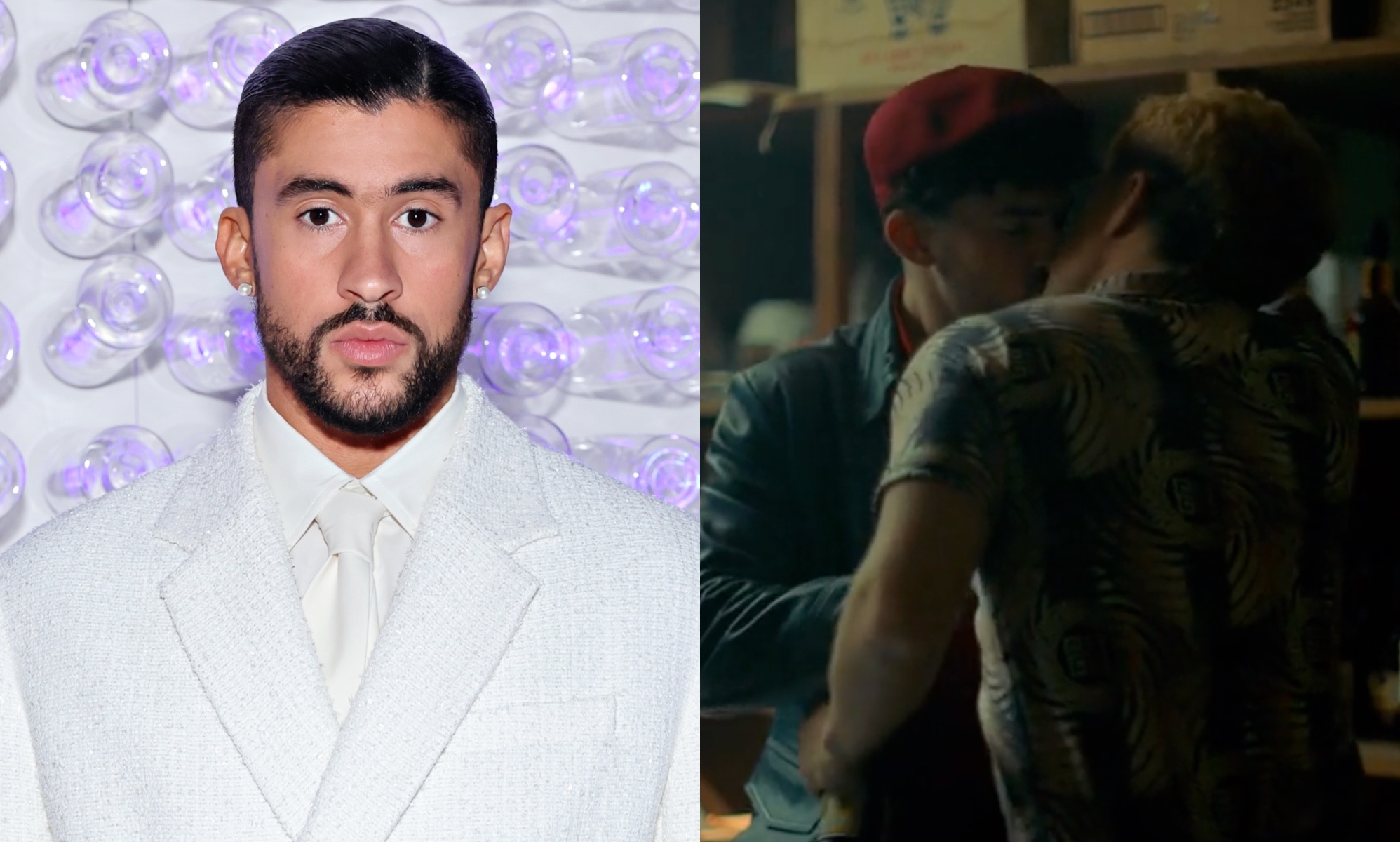 Fans thirst over first glimpse of Bad Bunny’s gay kiss in wrestling biopic Cassandro