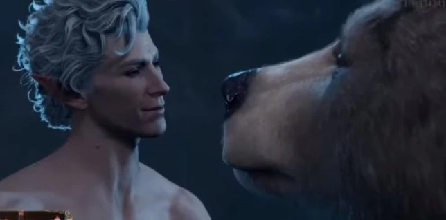 Astarion and the druid Halsin have gay bear sex in Baldur