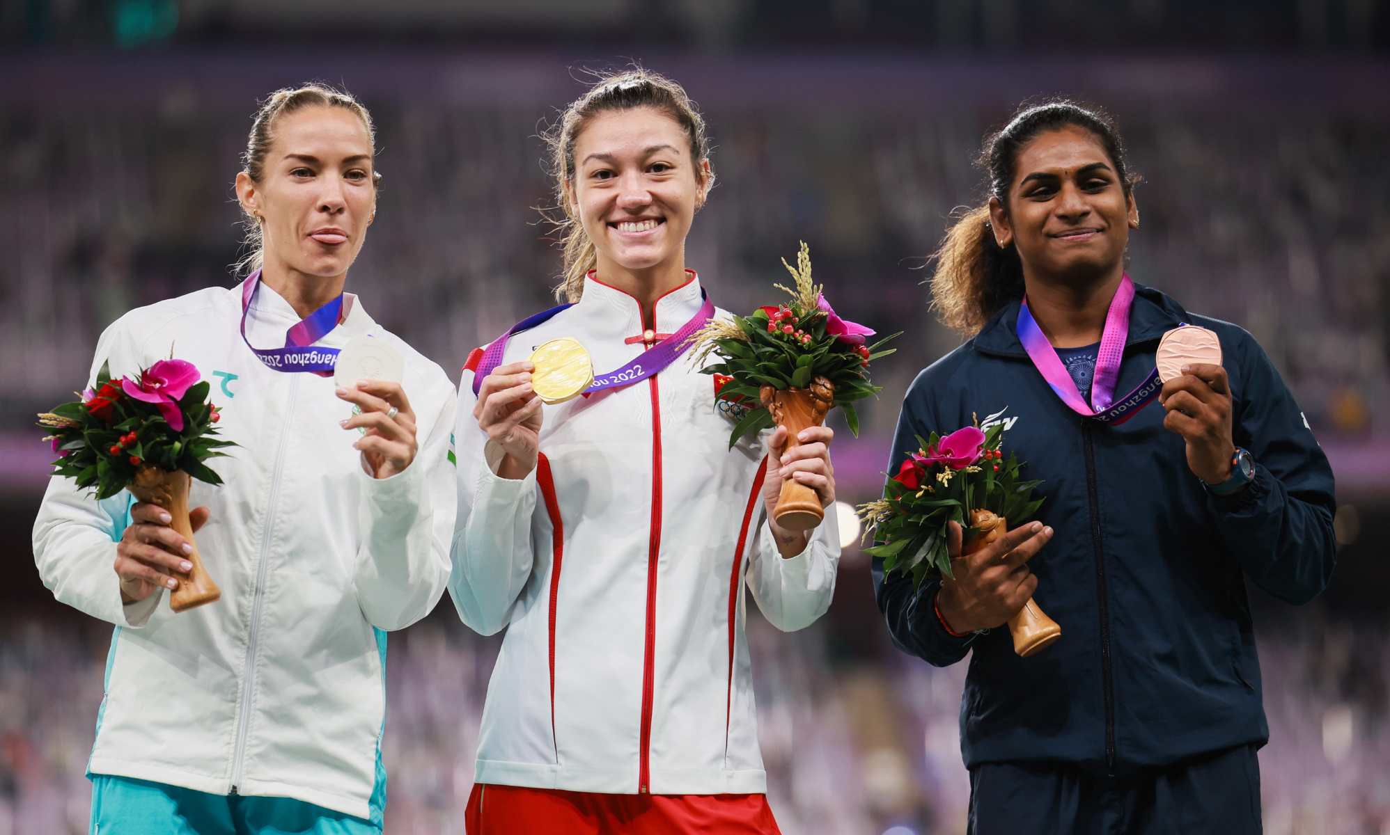 Asian Games women's heptathlon loser accuses medal winner of being trans