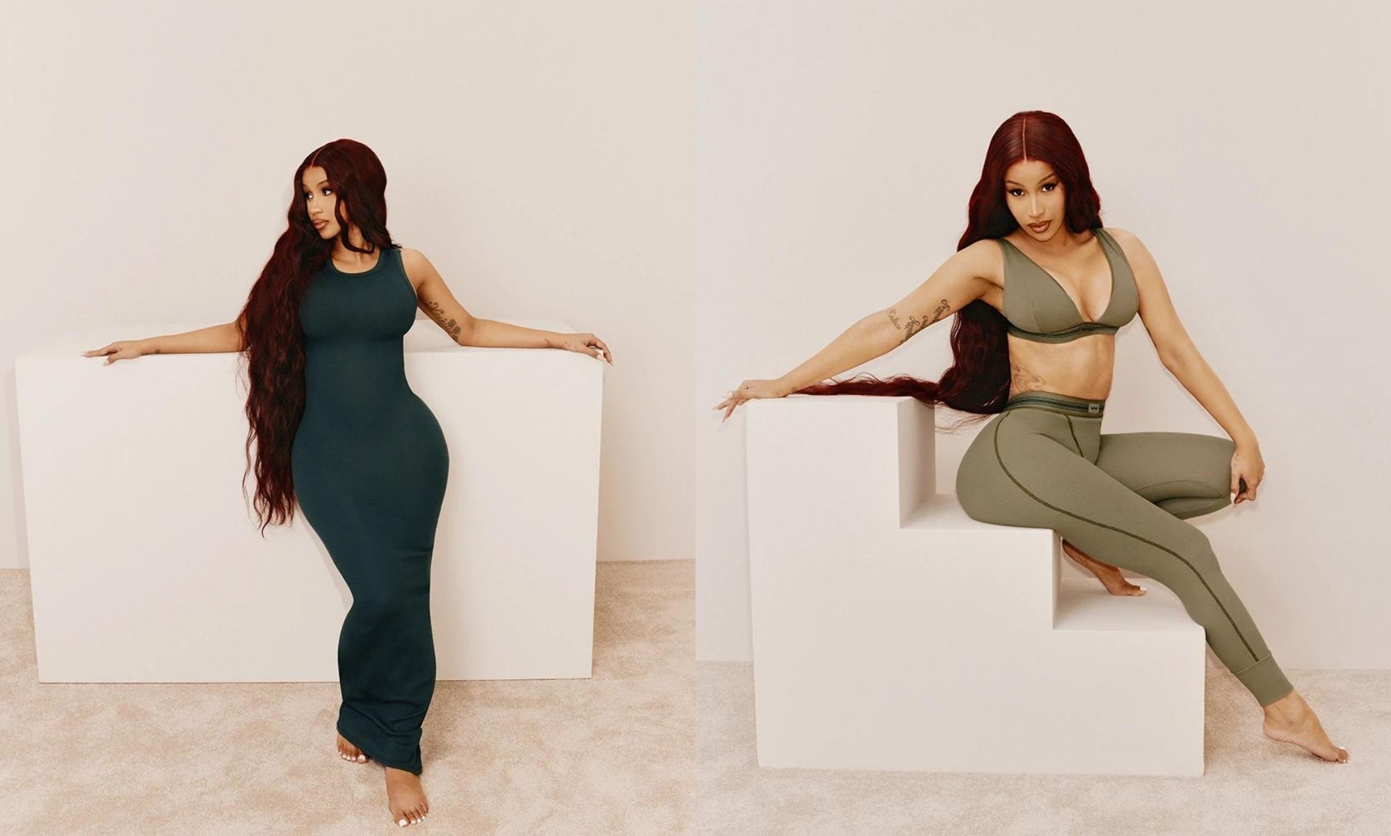 Cardi B stuns in new Skims Cotton collection campaign