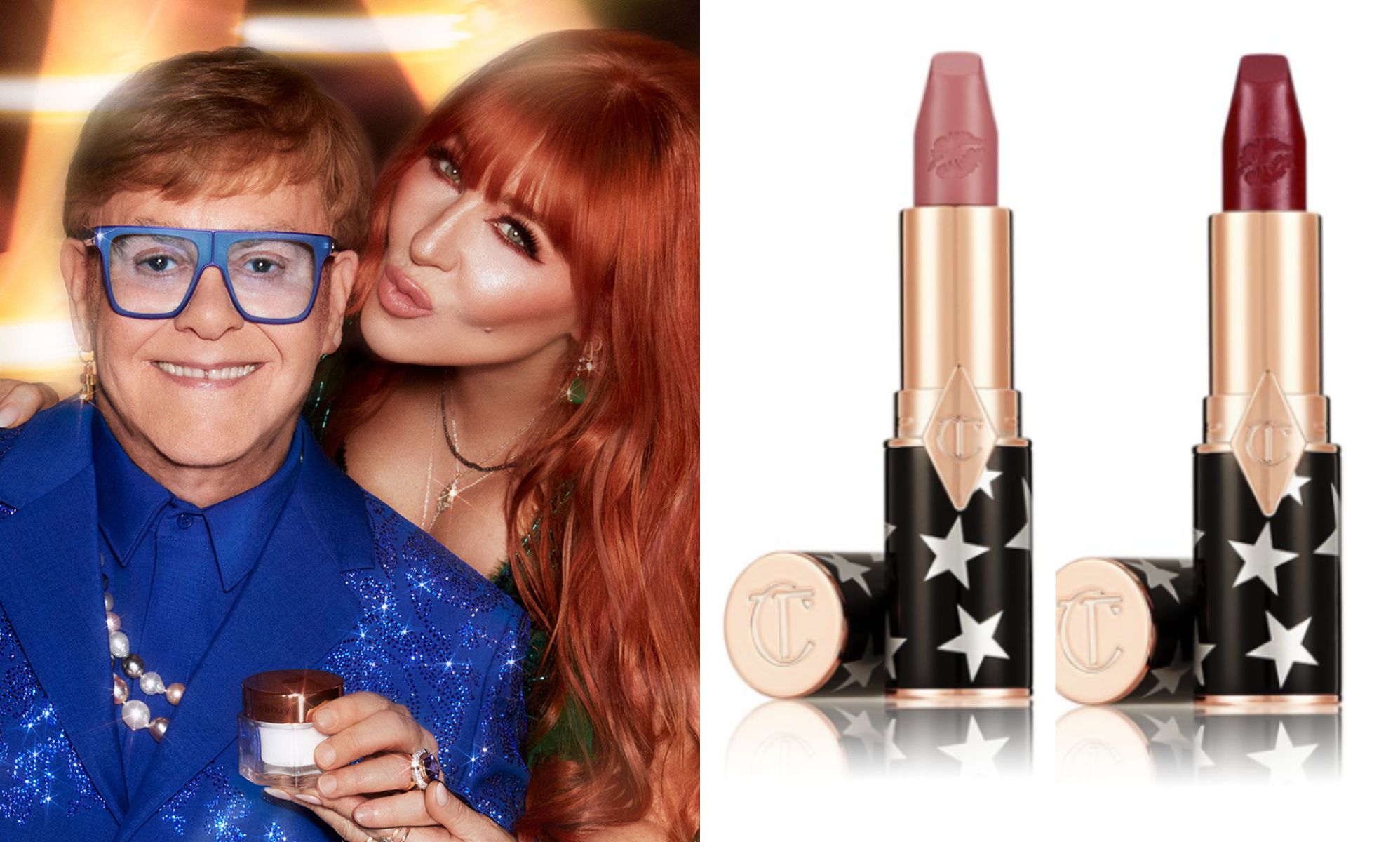 Elton John stars in beauty campaign for Charlotte Tilbury