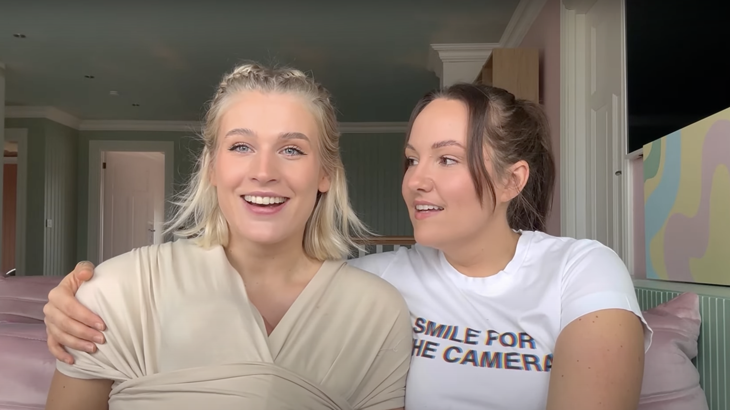 Lesbian TikTok Influencers welcome baby boy in 'empowering' home birth