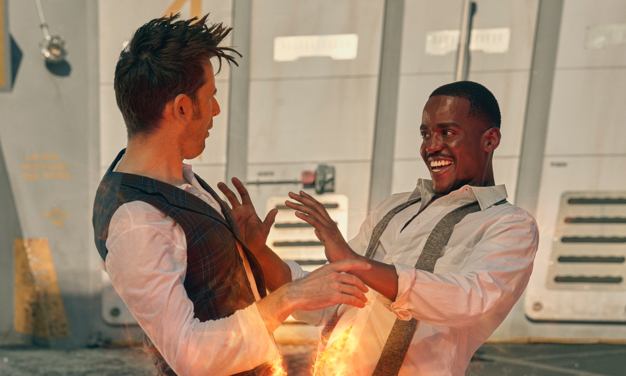 David Tennant and Ncuti Gatwa in The Giggle.