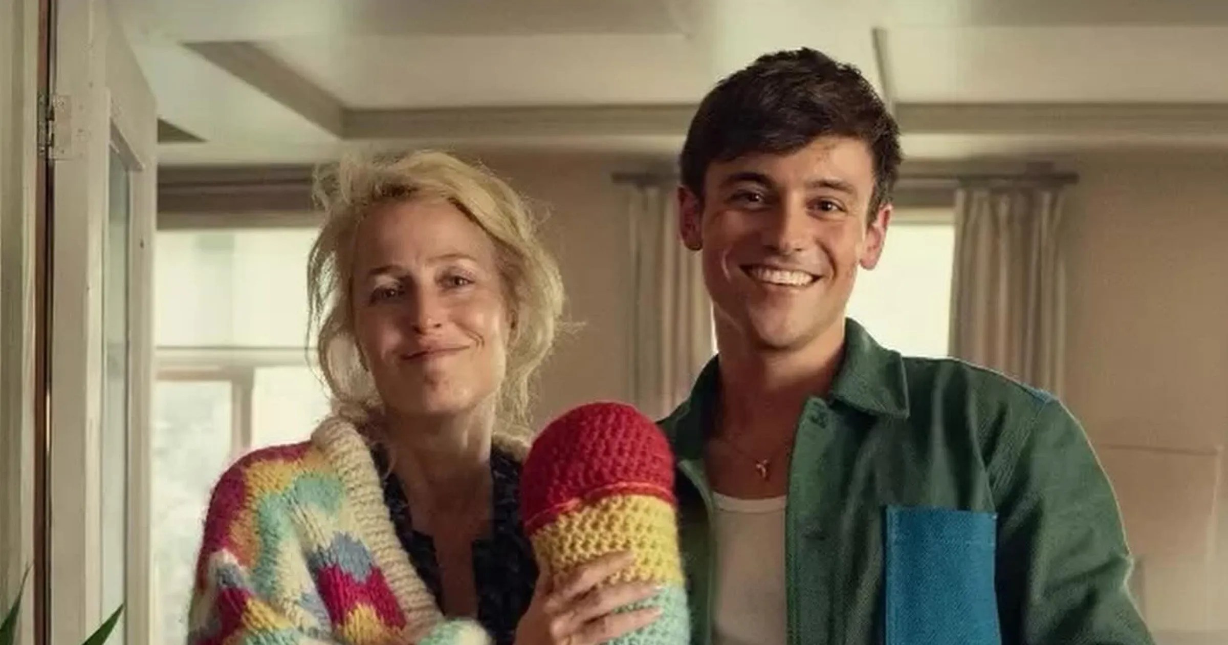 Never forget that Tom Daley once crocheted a rainbow penis for Gillian Anderson