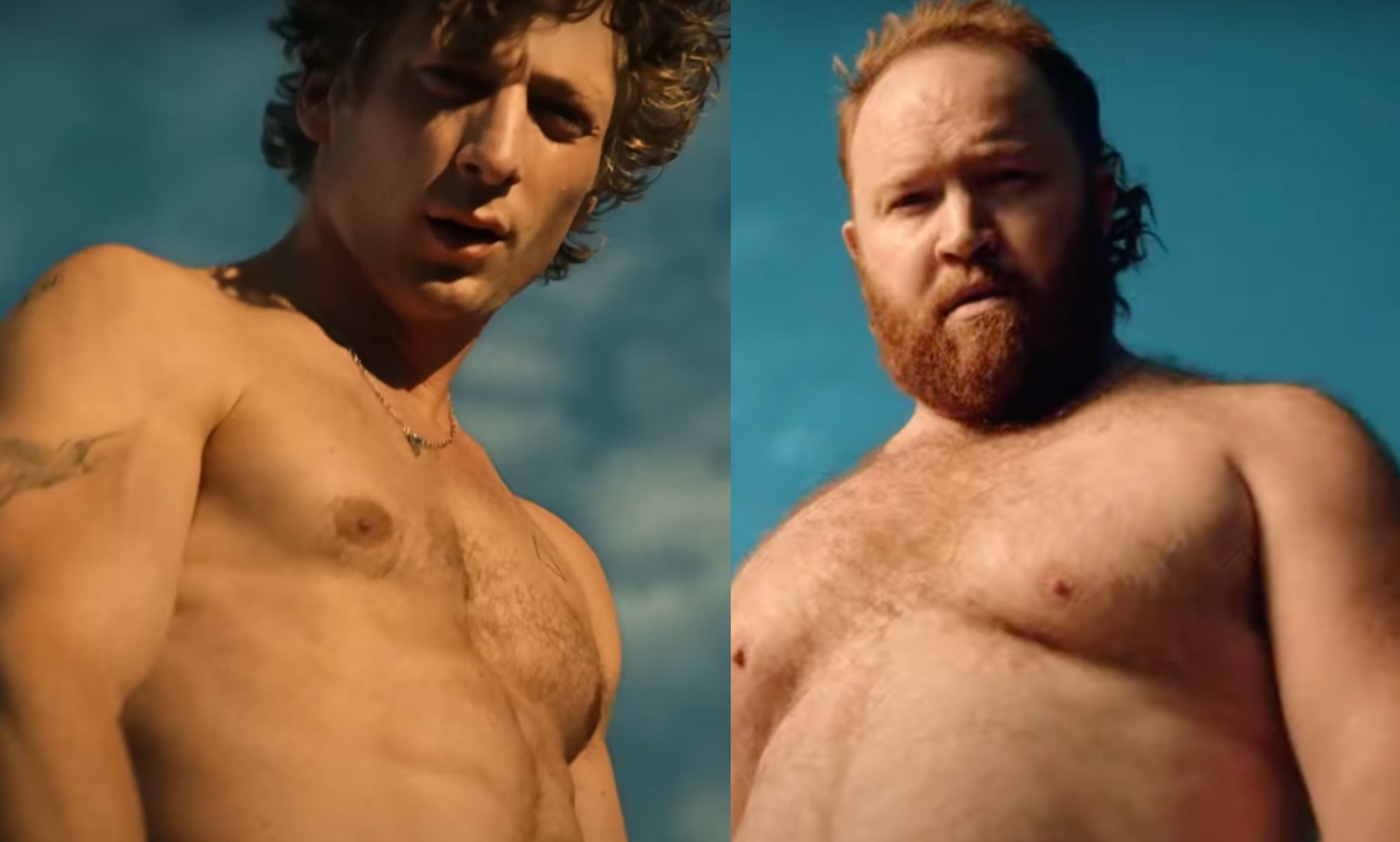 Jeremy Allen White's Calvin Klein advert has been recreated with a gay bear