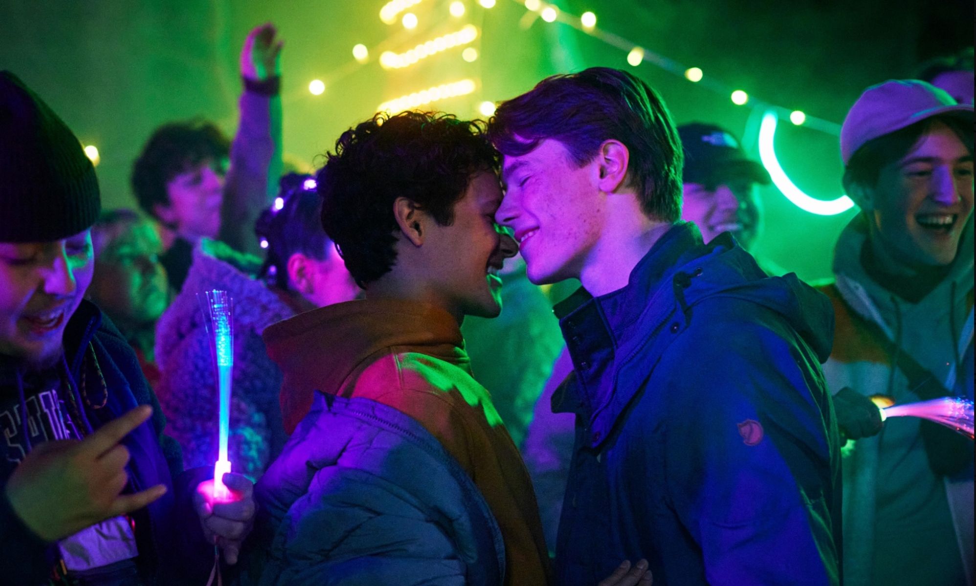 Simon Eriksson and Omar Rudberg in Young Royals.