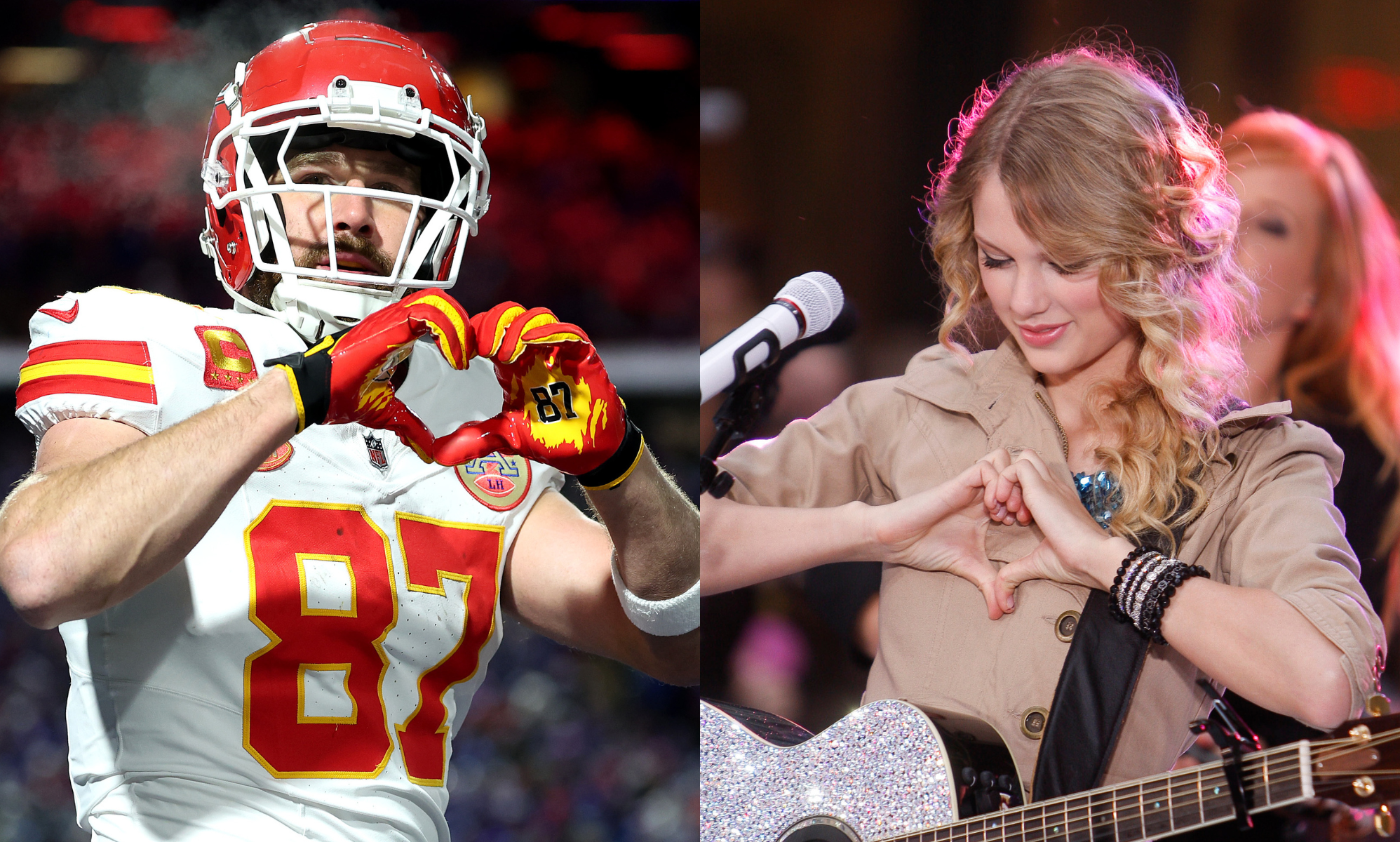 Travis Kelce celebrates touchdown with heart hands, and Swifties can't cope
