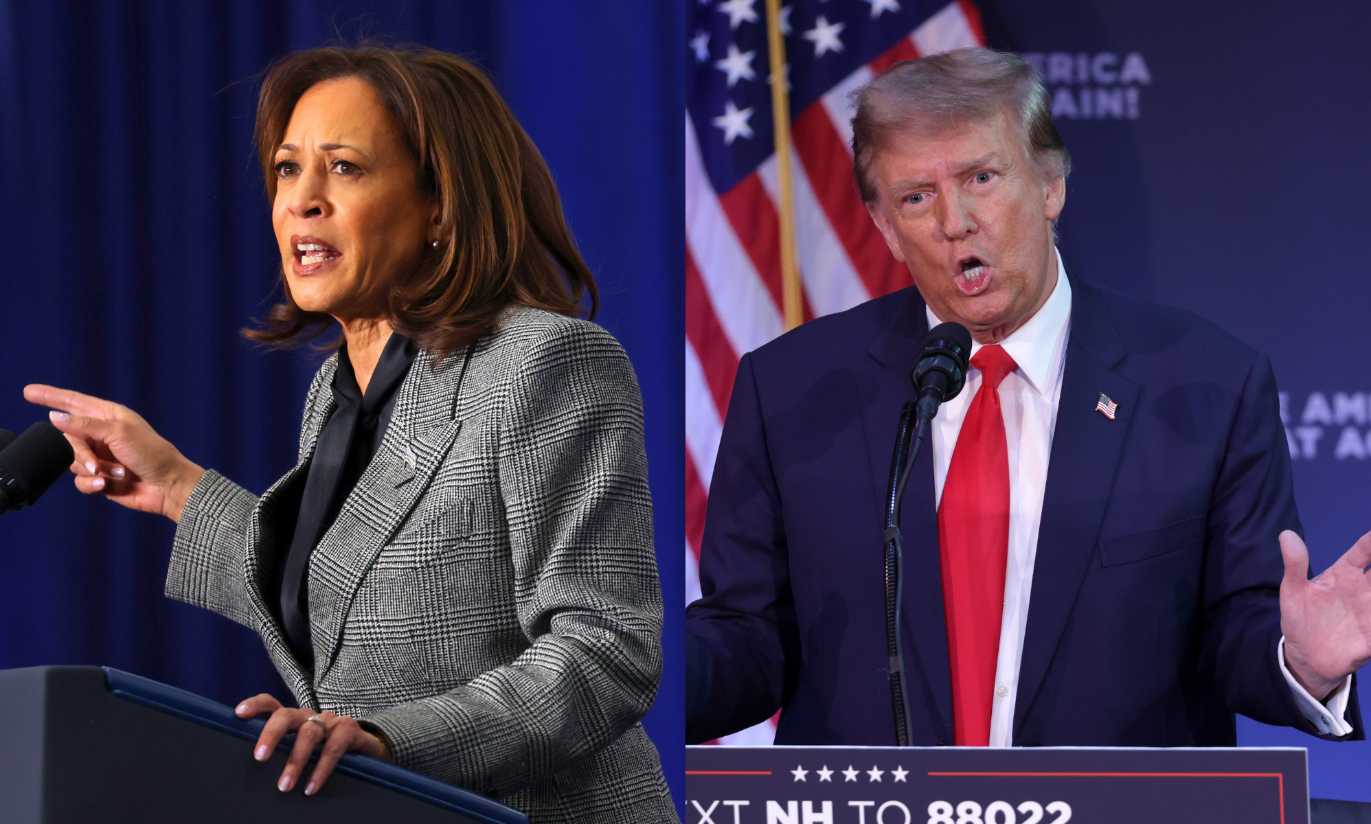 Kamala Harris responds to Donald Trump's views on state punishments for abortion: 'It's outrageous'
