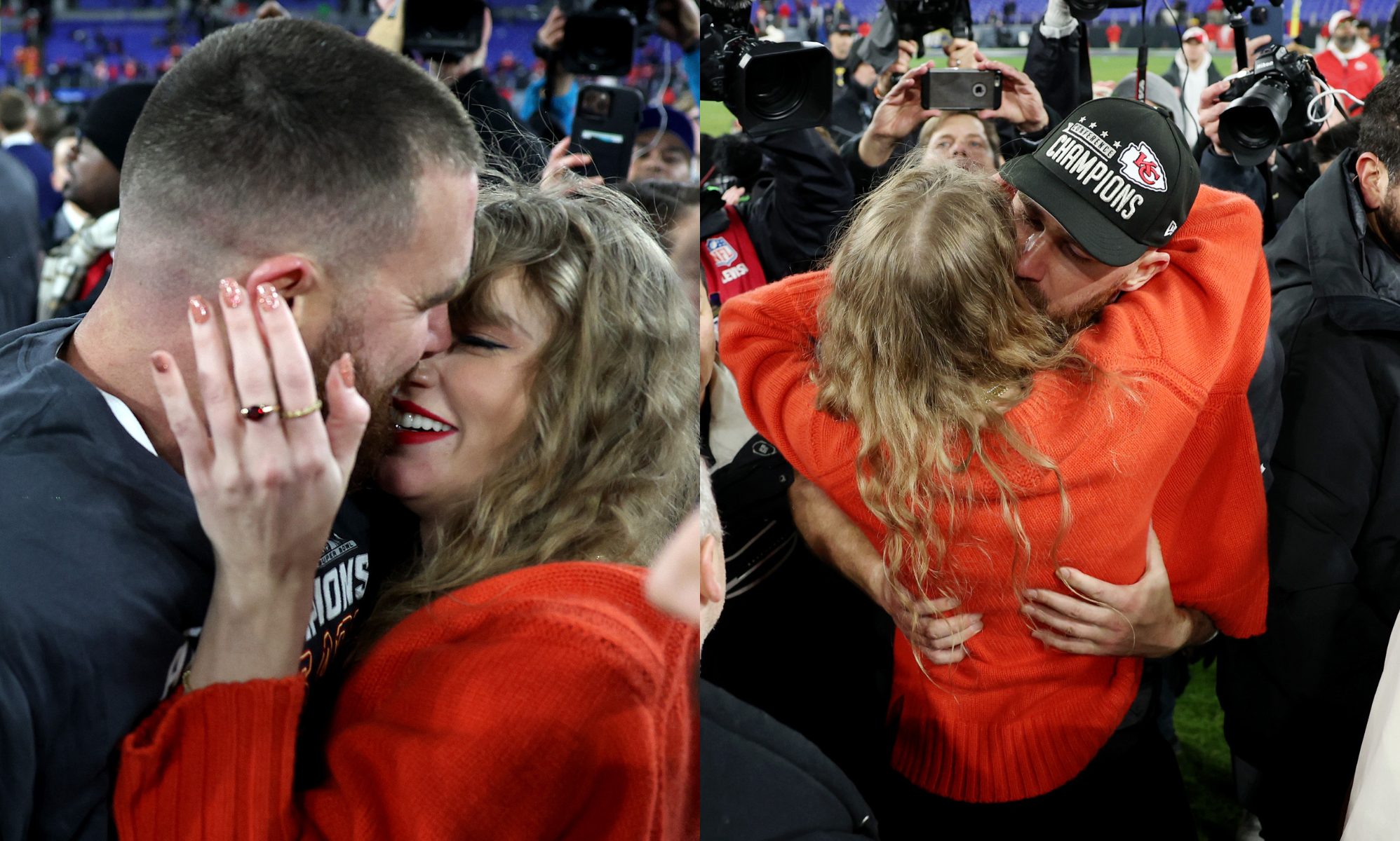Fans dub NFL final 'The Swiftie Bowl' after Taylor Swift and Travis Kelce's field kiss moment