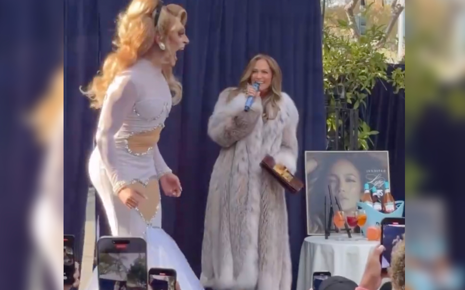 Jennifer Lopez surprised this J-Lo drag queen, and the reaction was priceless