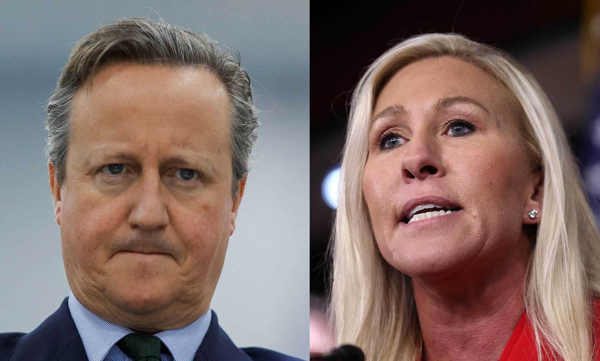 Marjorie Taylor Greene responds to David Cameron's call for US to aid Ukraine: ‘Kiss my ass’