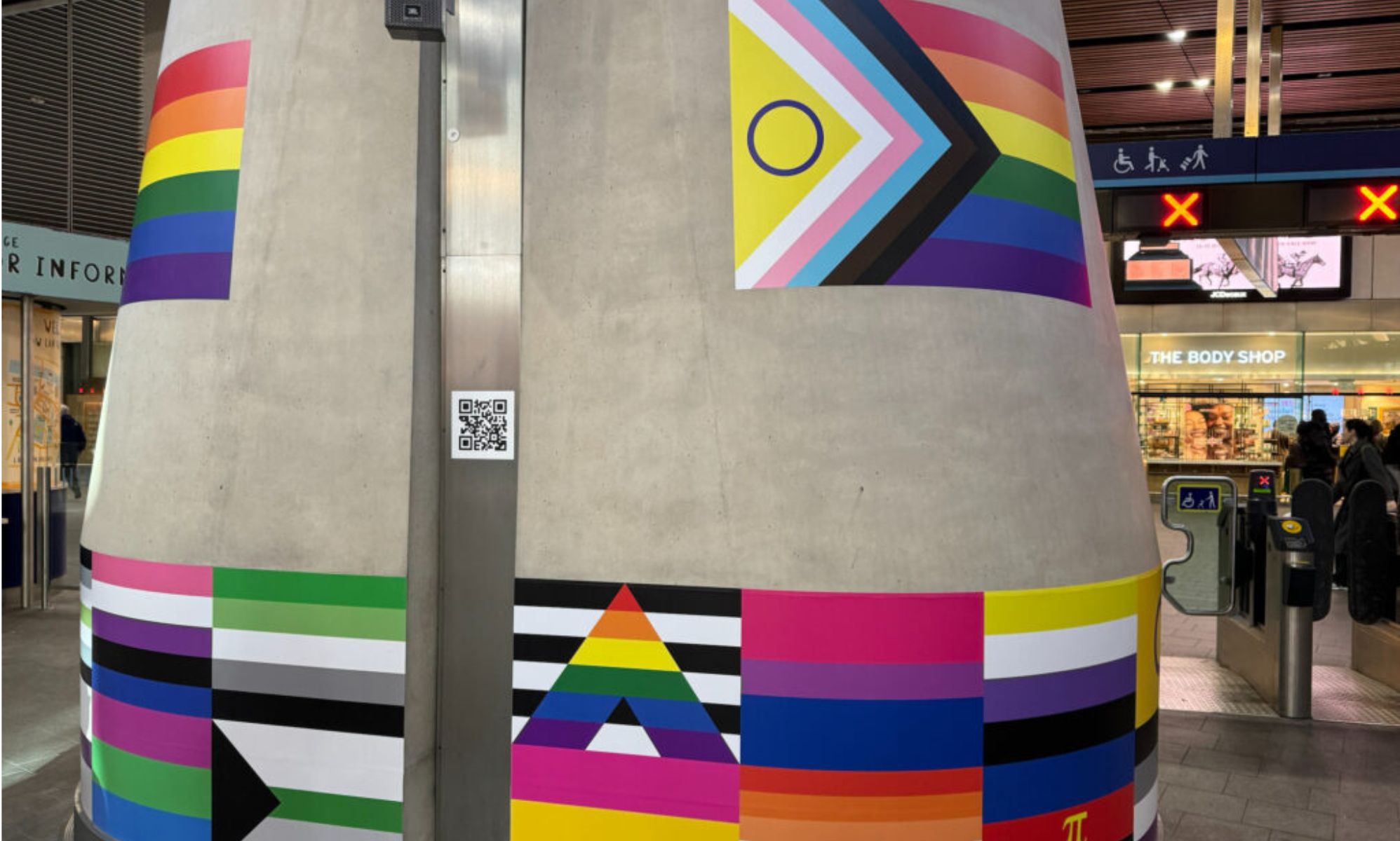Progress Pride flag torn down from London Bridge station's LGBT+ History Month display